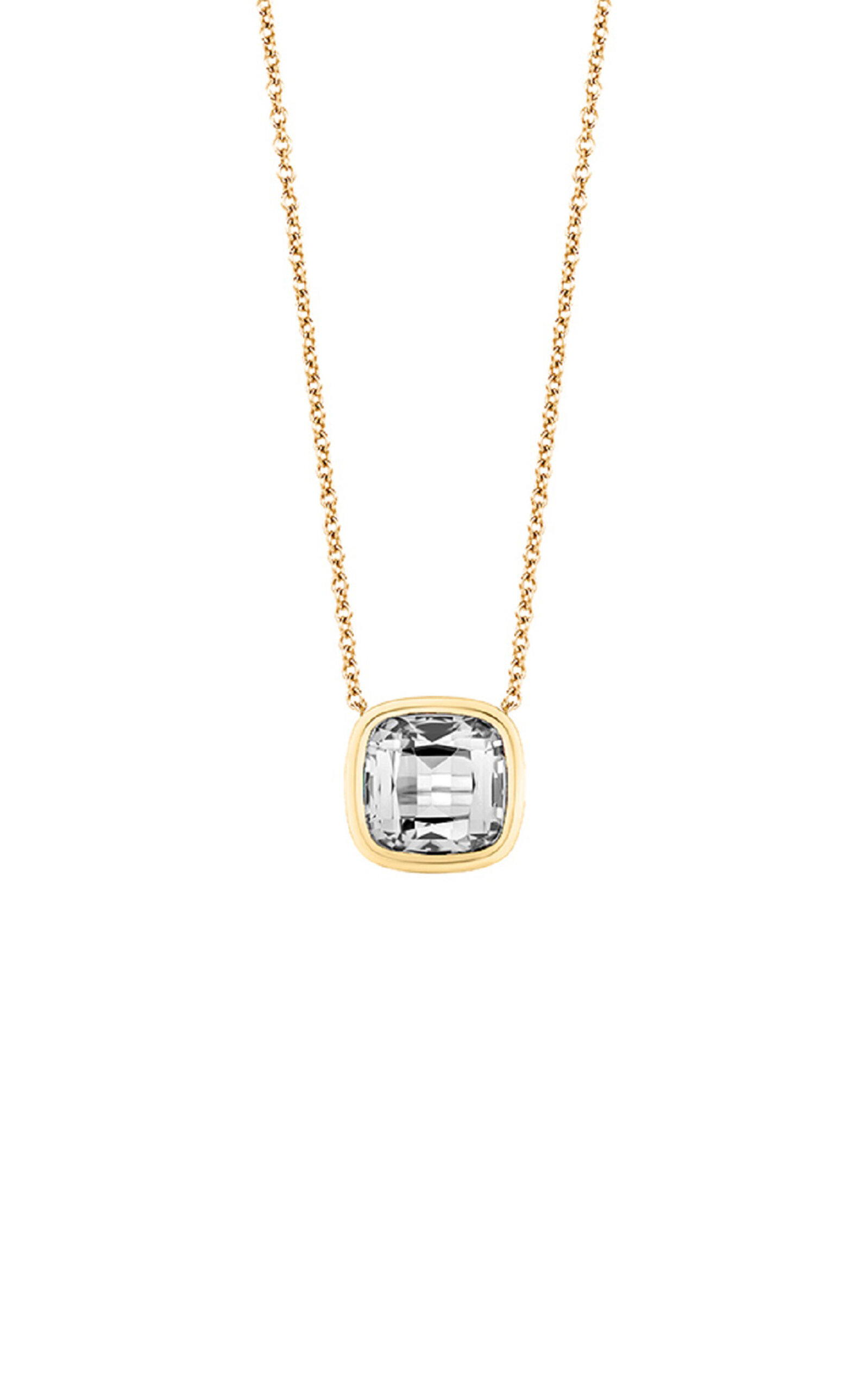 18K Yellow Gold Rock Crystal Necklace