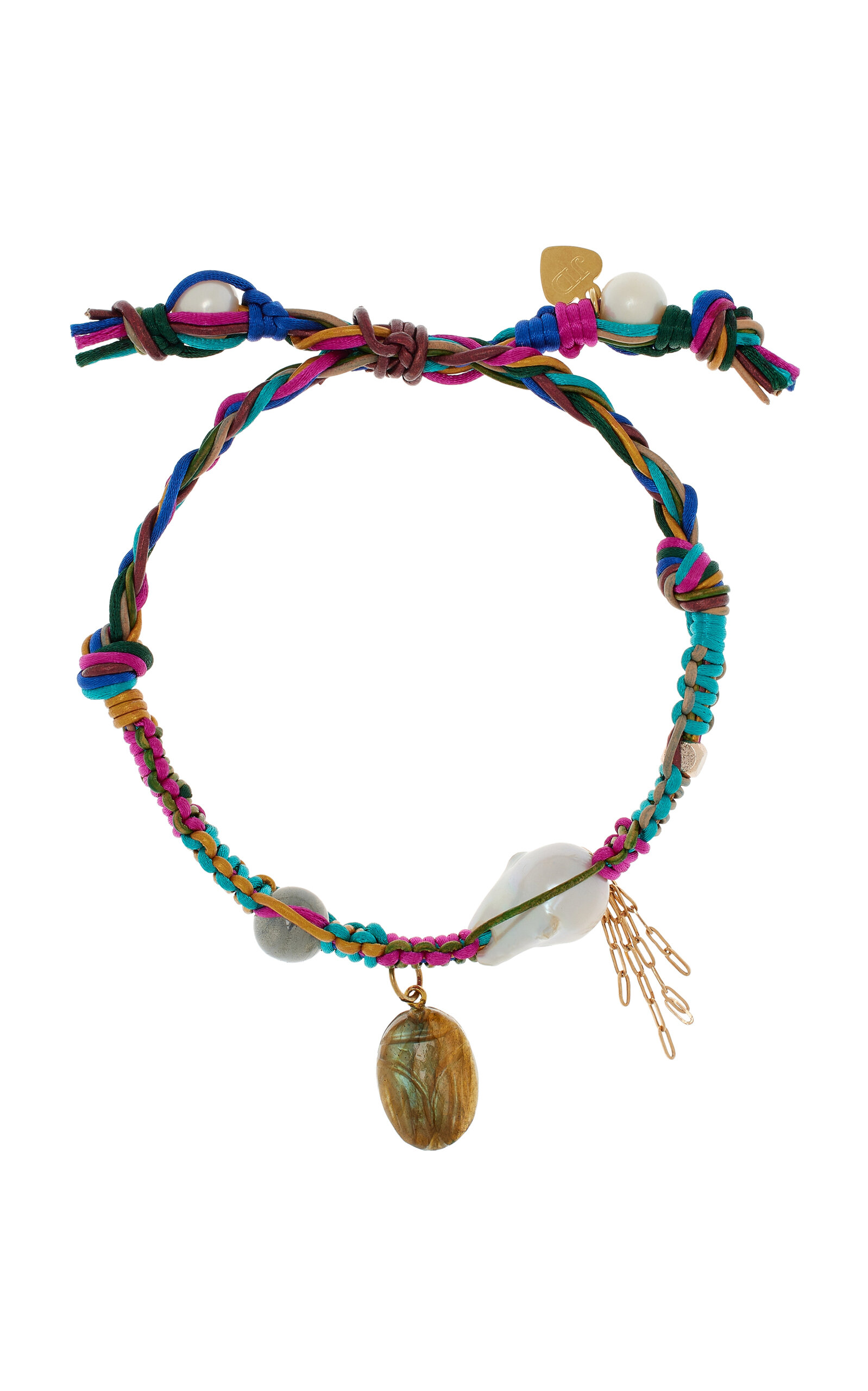 Santorini Sunset Scarab 18K Yellow Gold Multi-Stone Bracelet