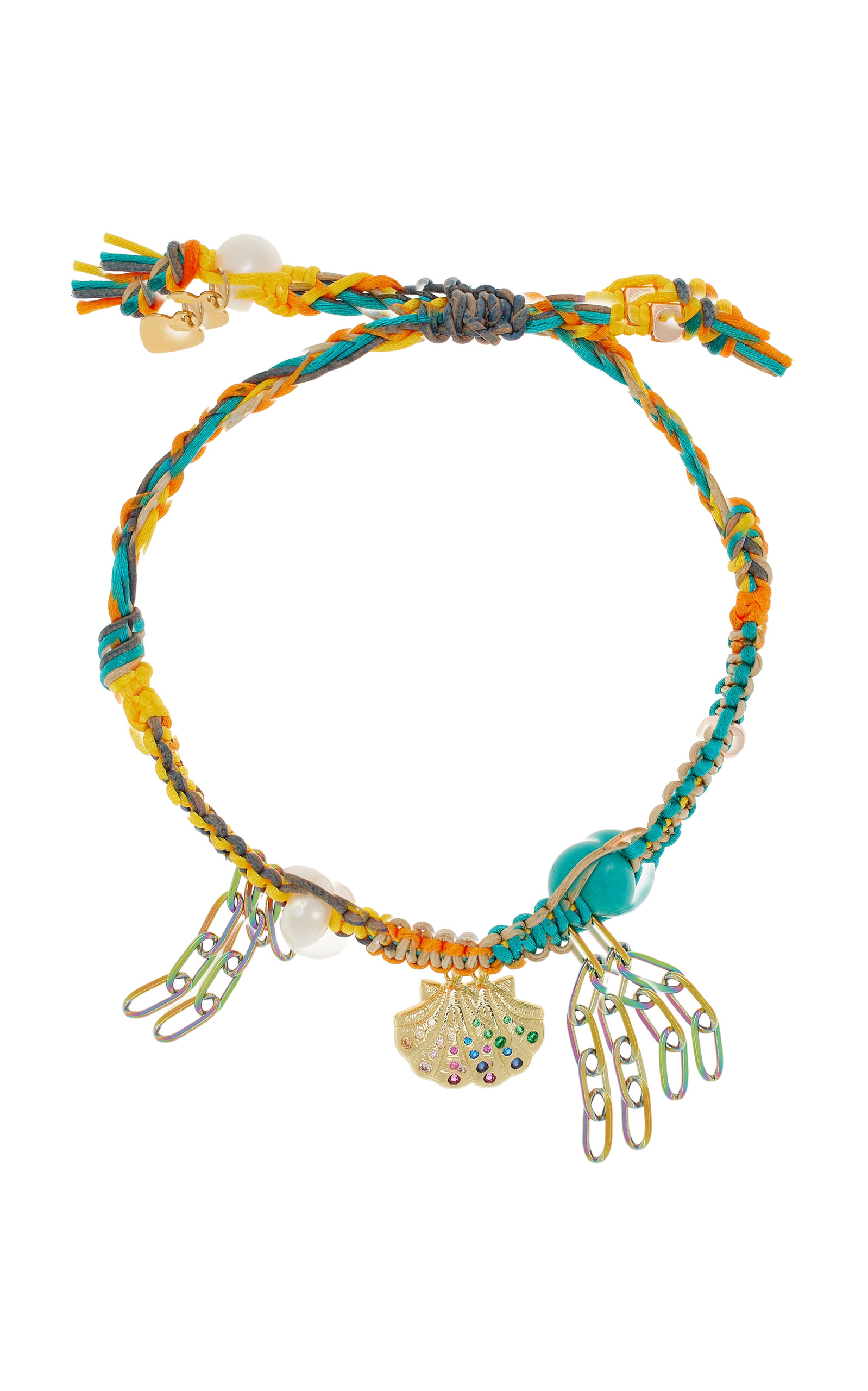 Joie DiGiovanni Rocker Turquoise; Seashell Bracelet - Turquoise - OS - Moda Operandi