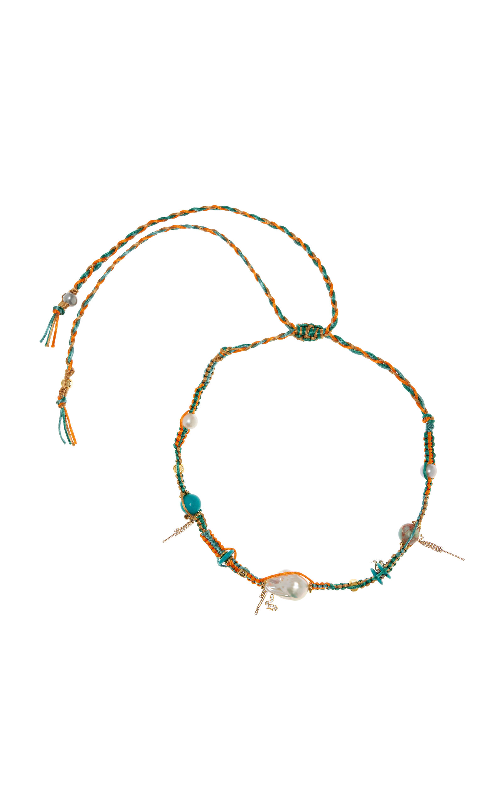 Mexican Diamond 18K Yellow Gold Multi-Stone Necklace