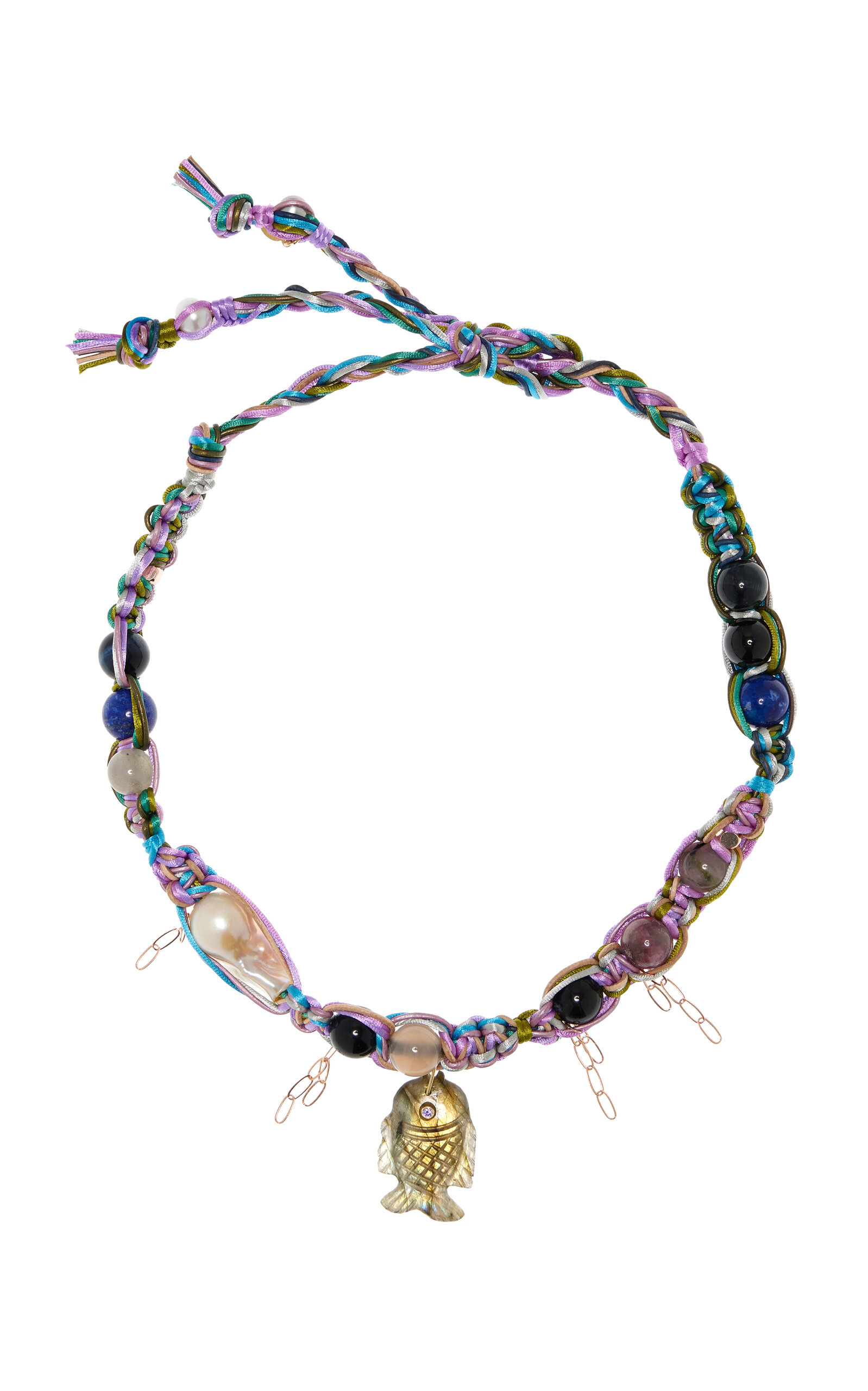 Lavender Glow 18K Rose Gold Necklace
