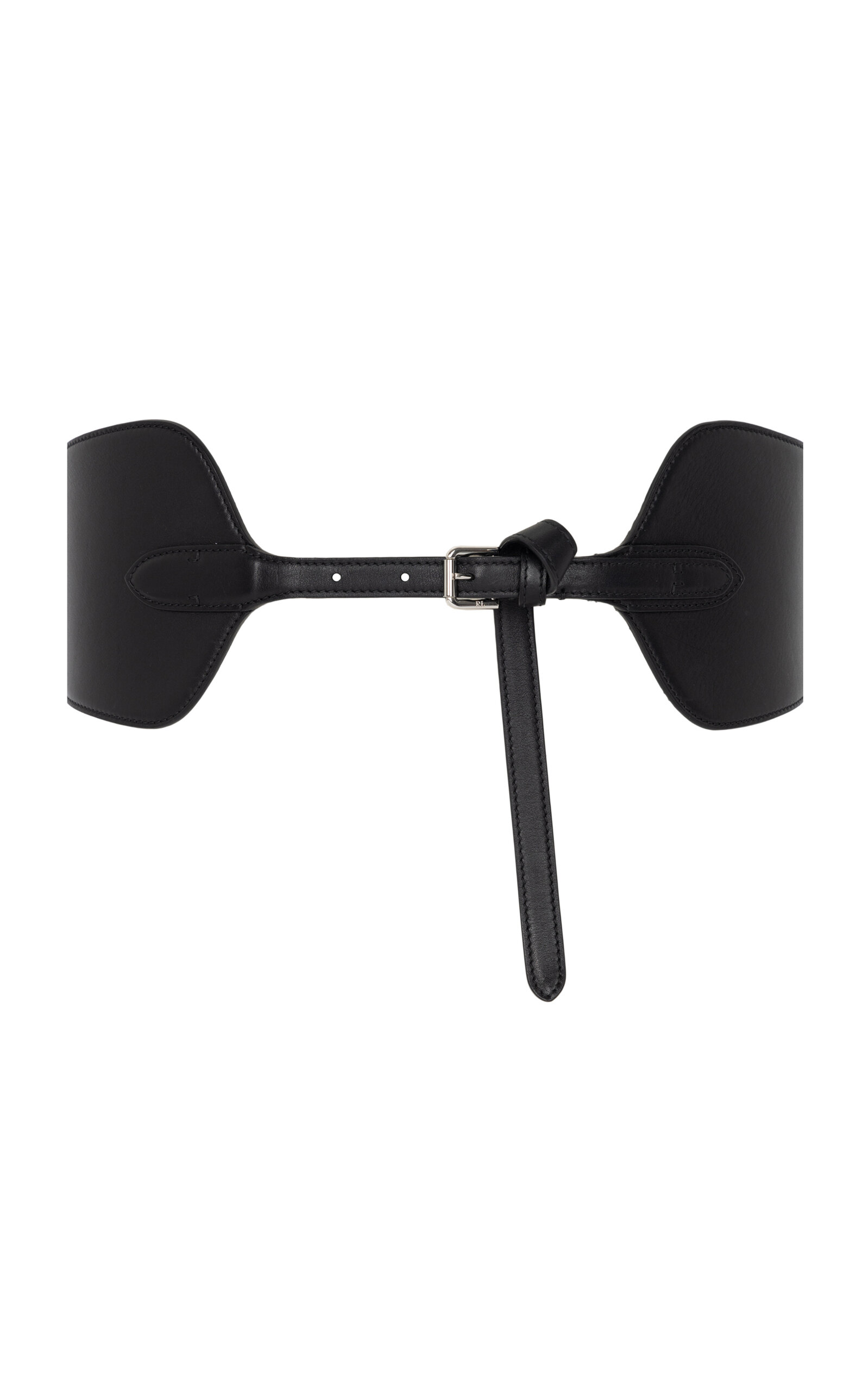 Ralph Lauren Corset Leather Belt - Black