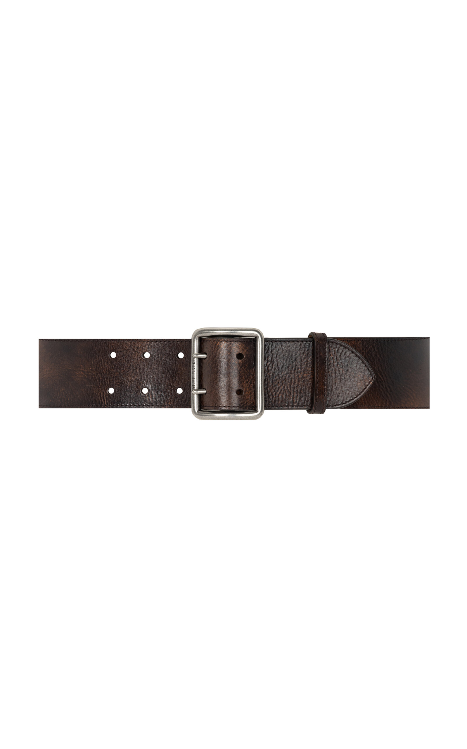 Ralph Lauren - Double Prong Leather Belt - Brown - M - Moda Operandi