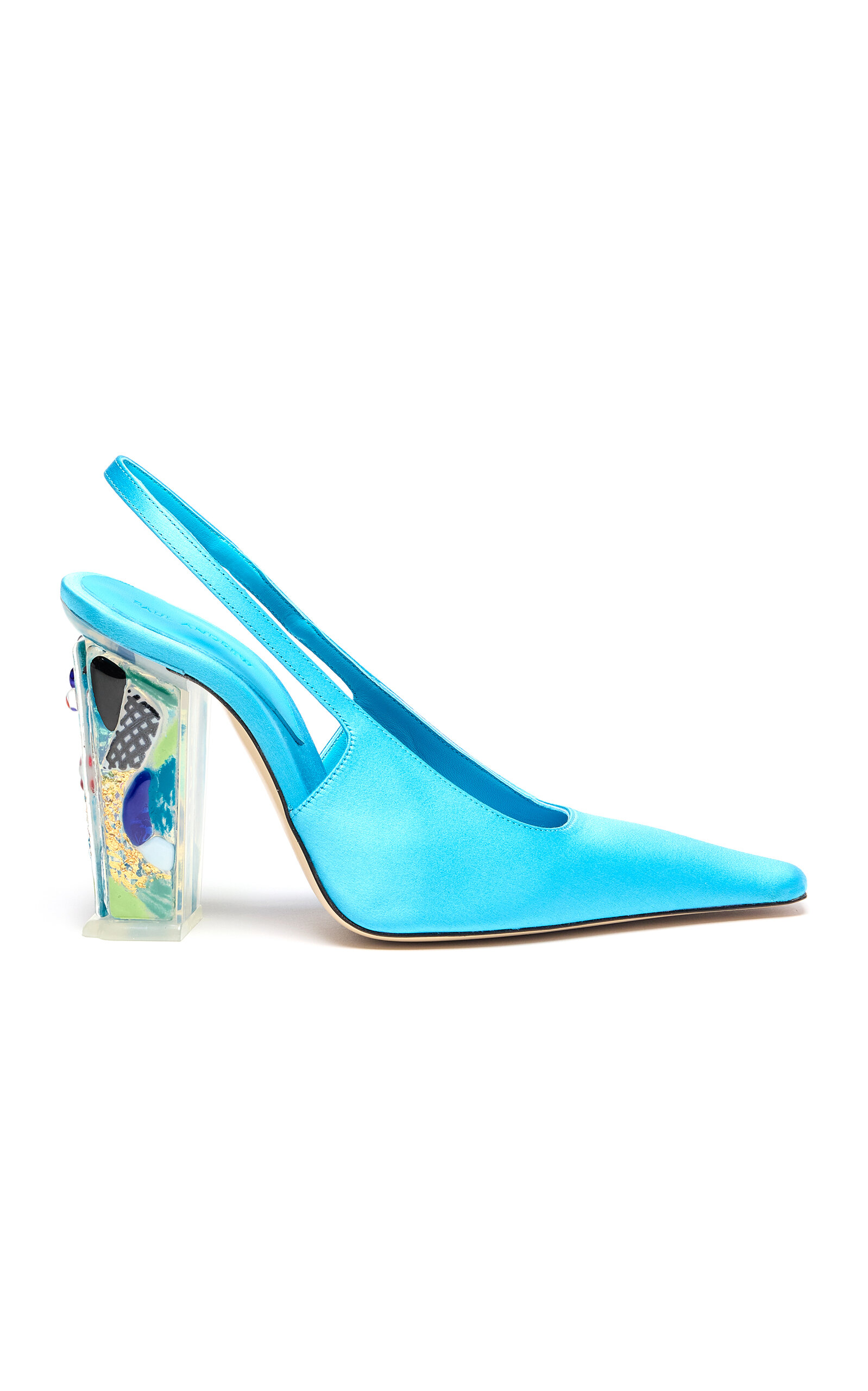Paul Andrew Murano Satin Slingback Pumps