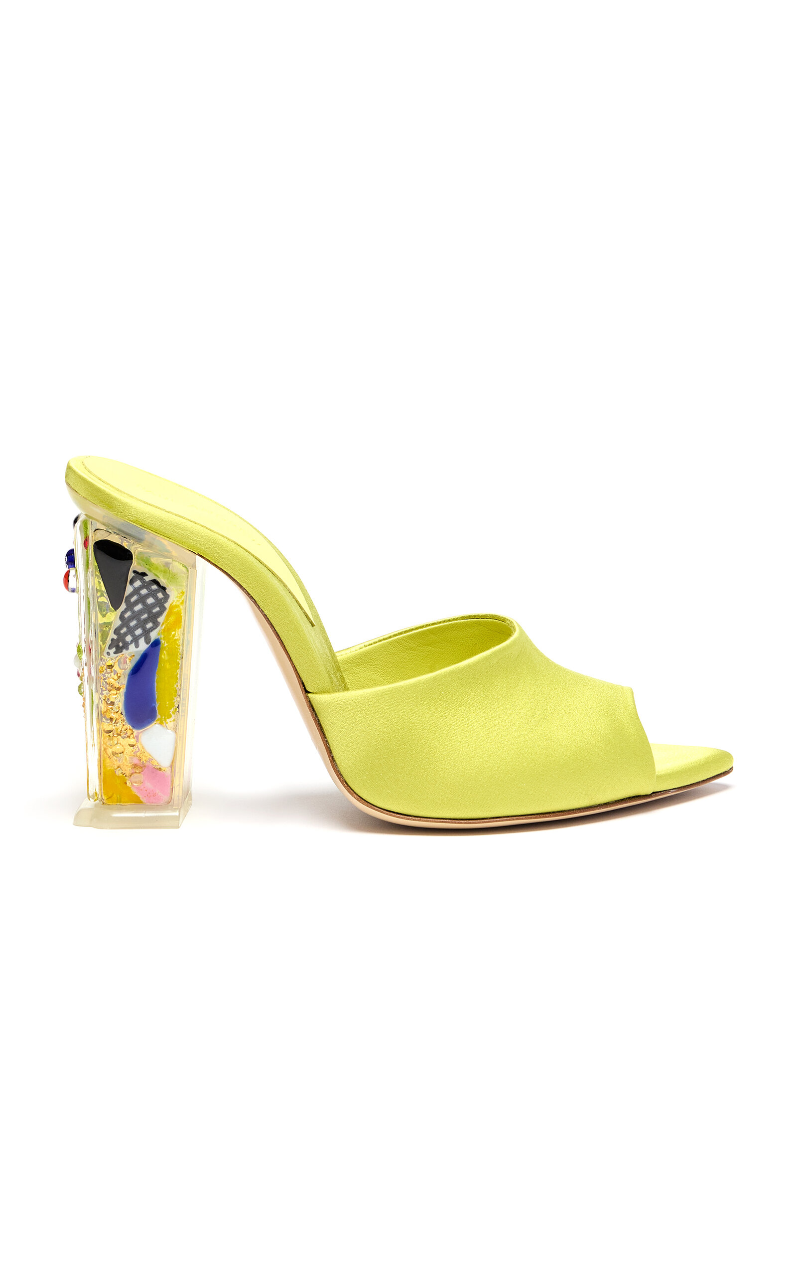 Murano Satin Mule Sandals