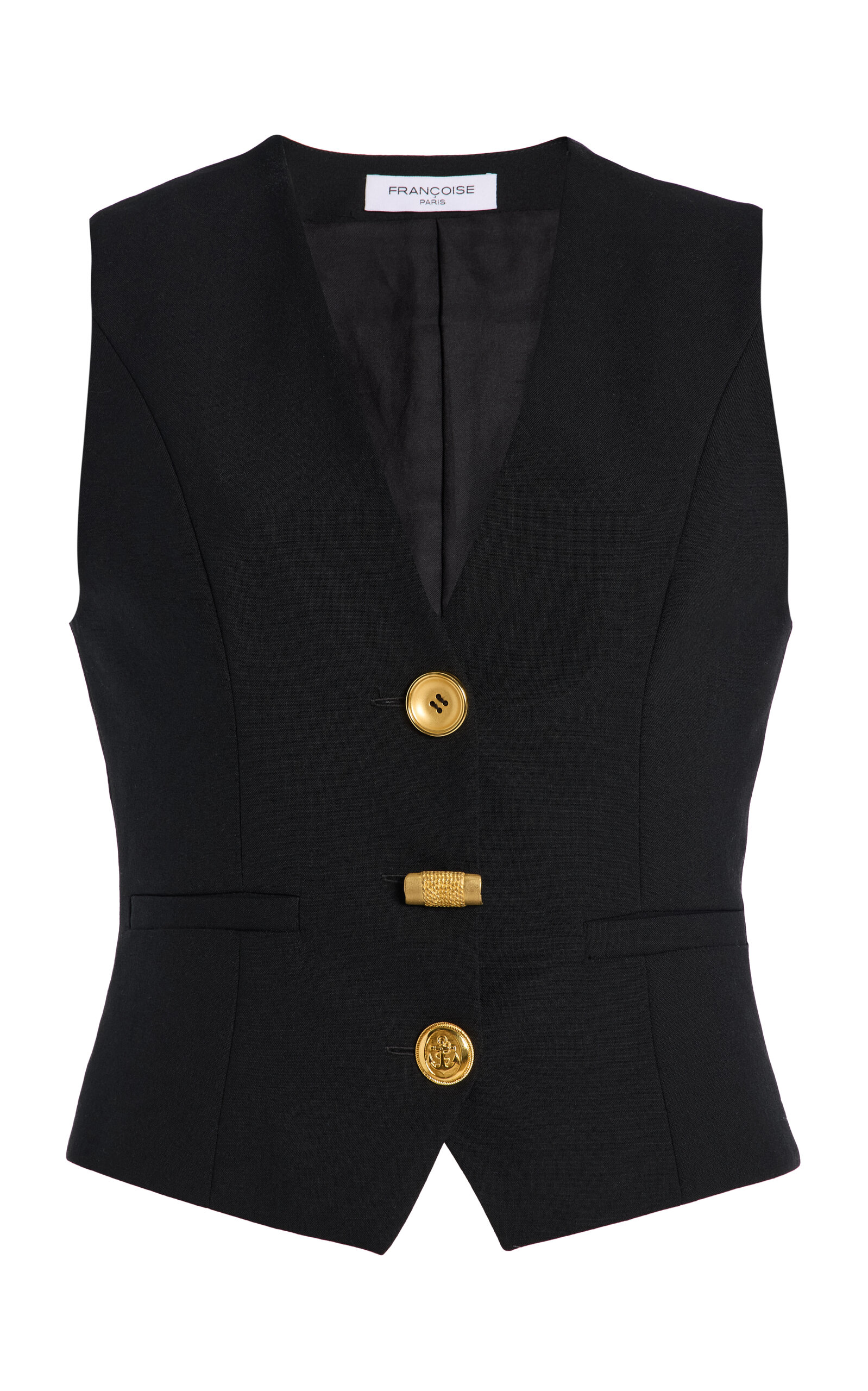 Franãoise Anita Wool Vest In Black