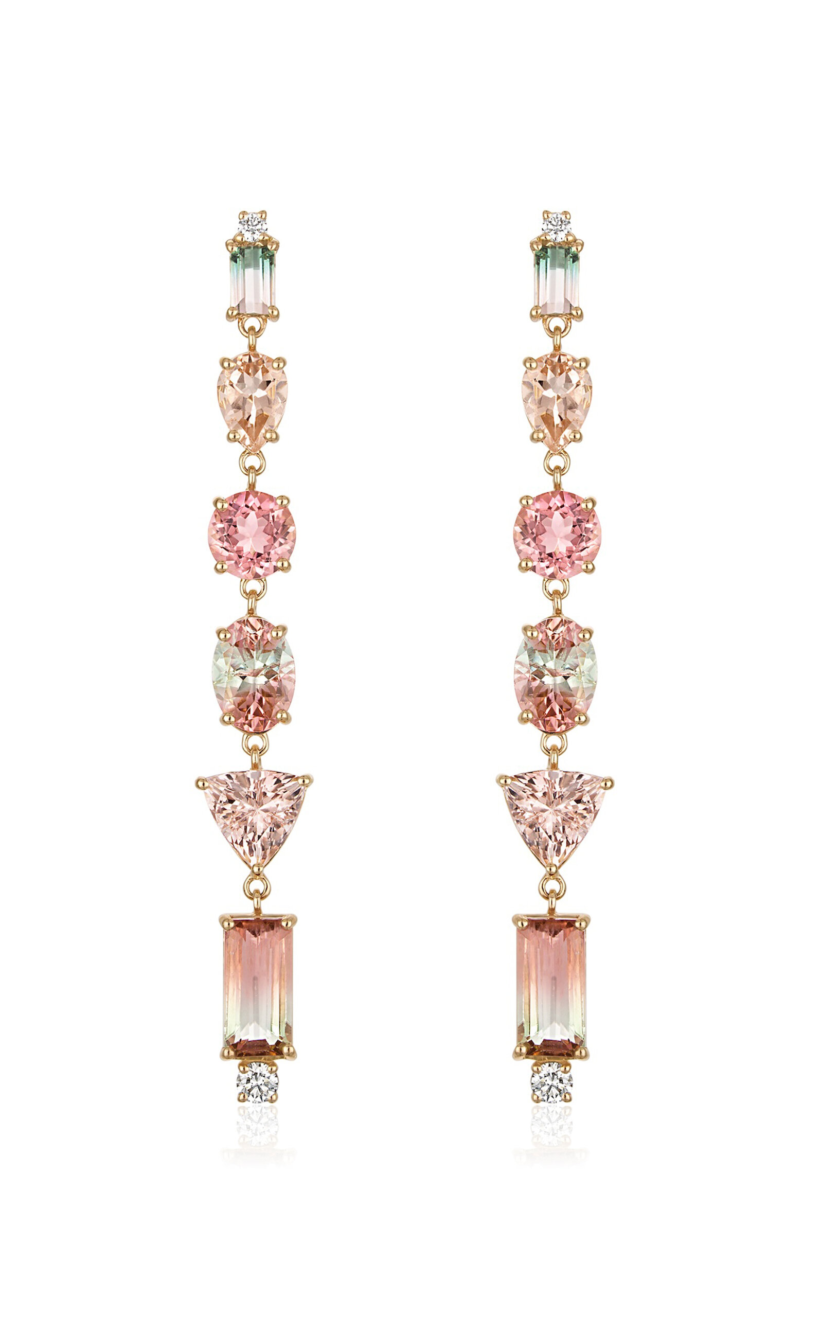 Eden Presley 14k Yellow Gold  Tourmaline Drop Earrings