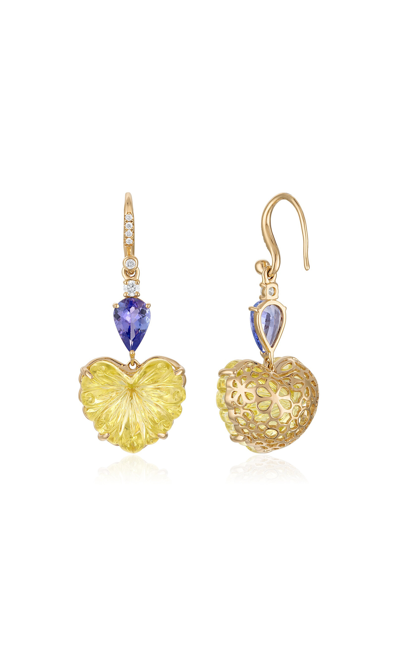 LOVE! 14K Yellow Gold Earrings