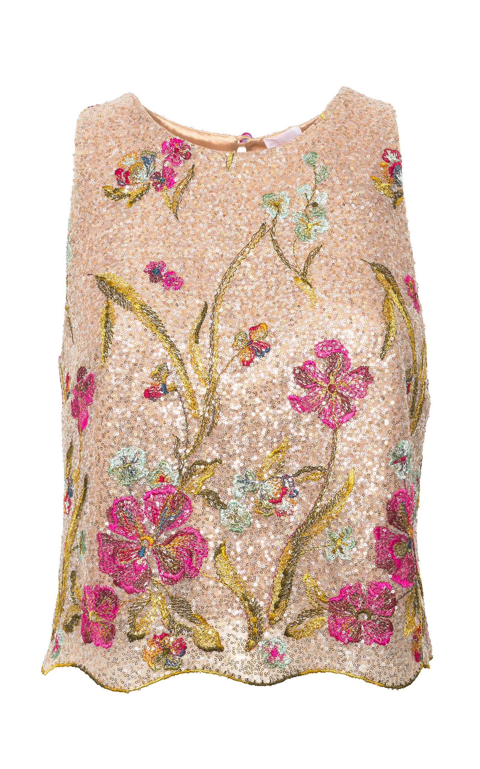 Loretta Caponi Berillo Embroidered Top