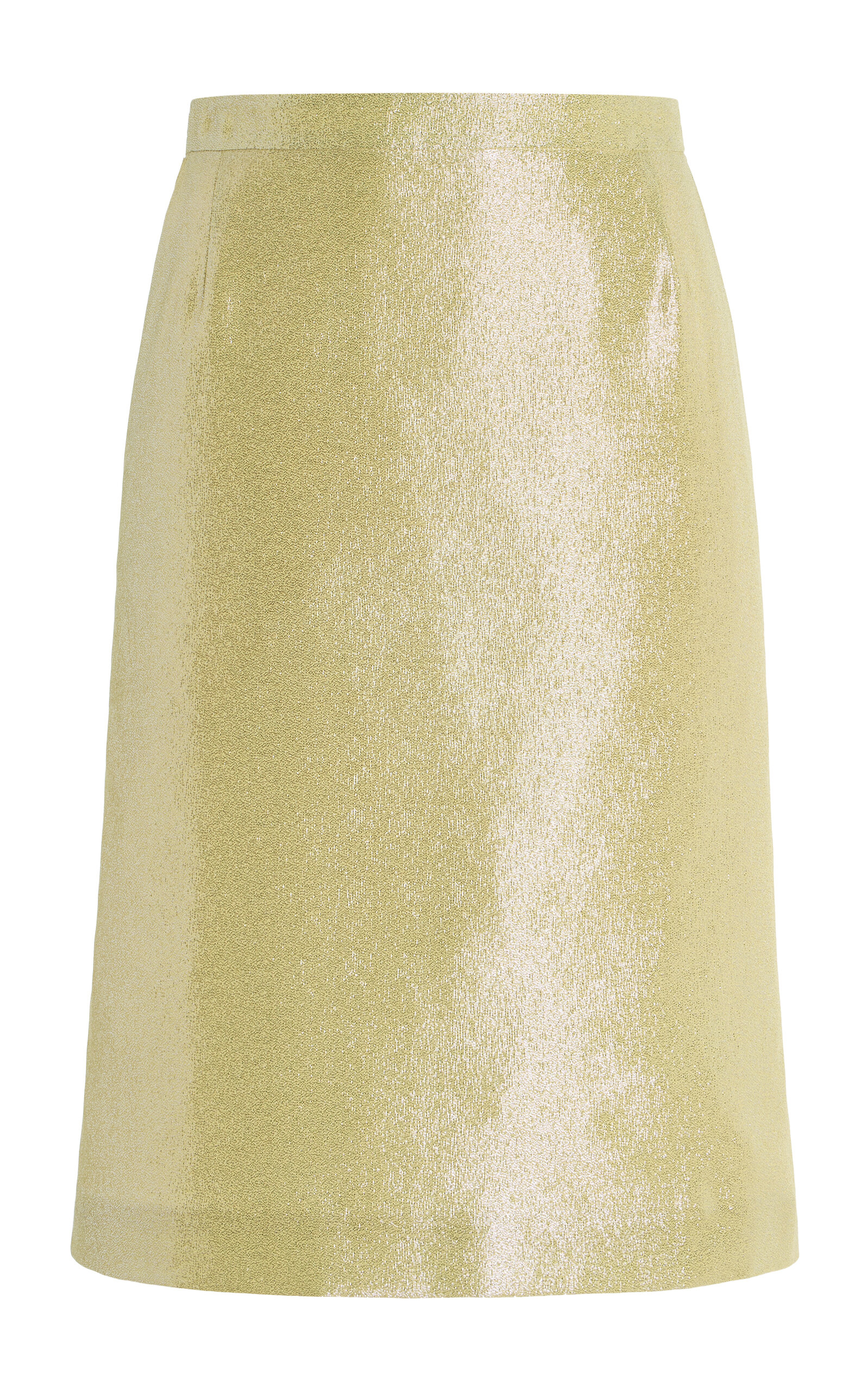 Francoise Exclusive Poppy Iris-print Skirt In Yellow