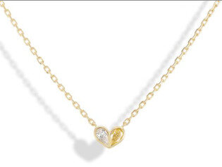 Gemella Jewels Sweetheart Necklace Diamond X Yellow Diamond