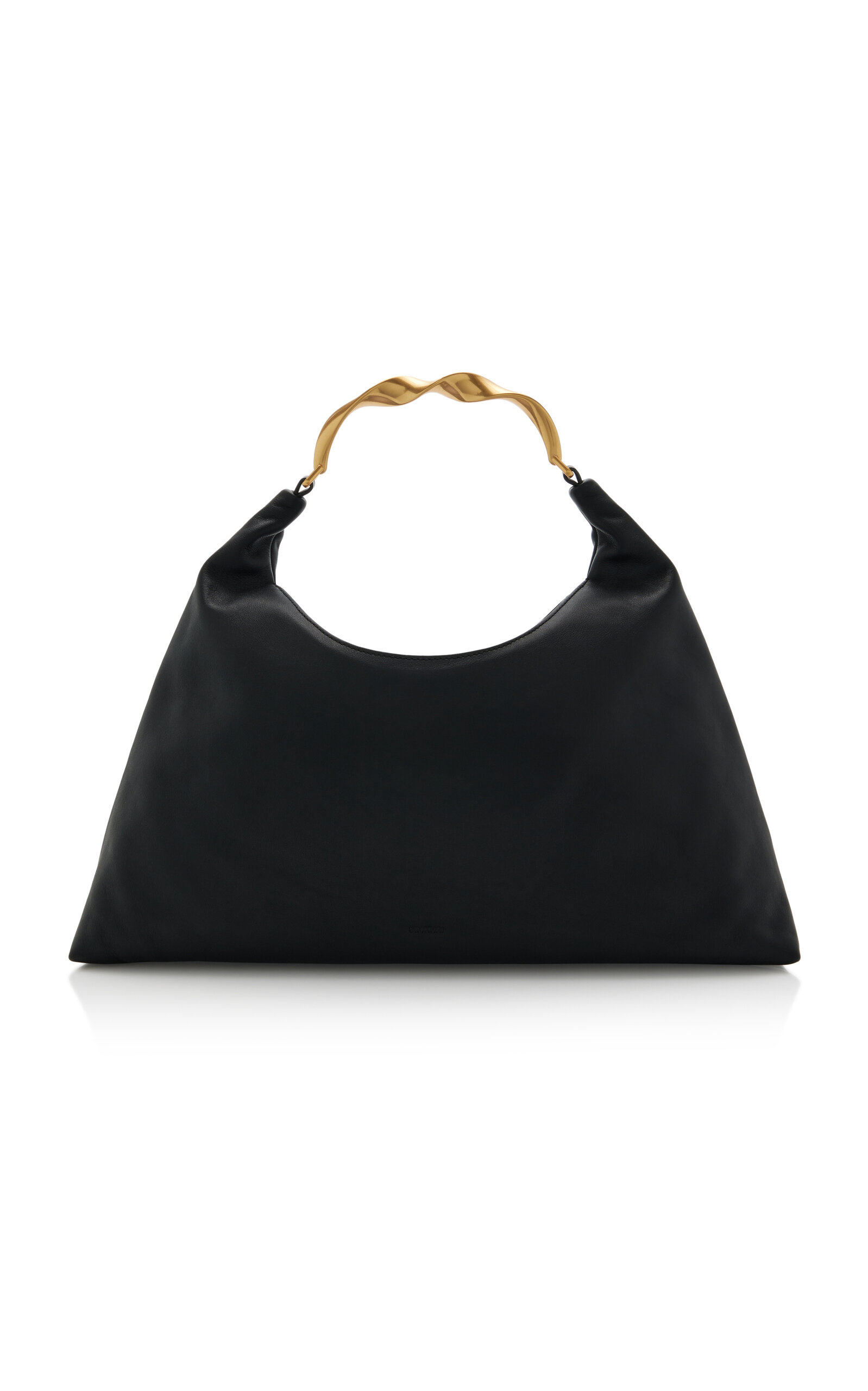 SIMKHAI Twist Handle Leather Hobo Bag