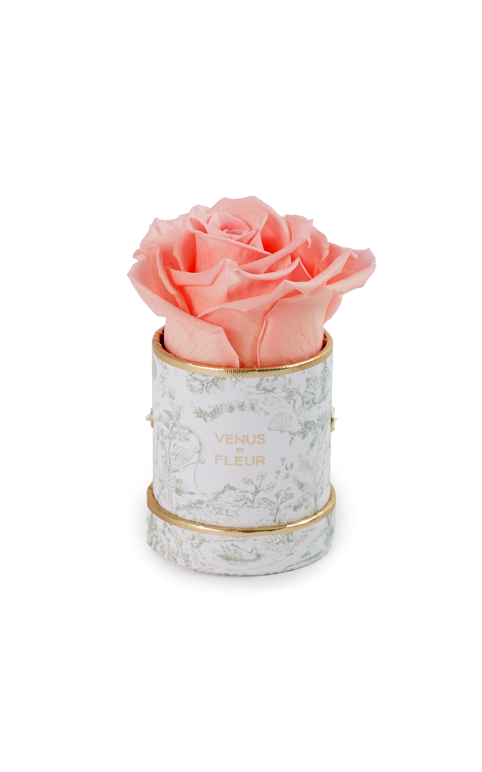 Venus Et Fleur Le Mini Round Classic Hatbox W/ Single Eternity® Rose