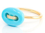 Jenna Blake Turquoise Mini Stone Mariner Ring