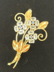 Blu Dog World Brooch; Cartier; C. 1940; Italy; Signed; 14k Yellow Gold;  Aquamarine And Sapphire