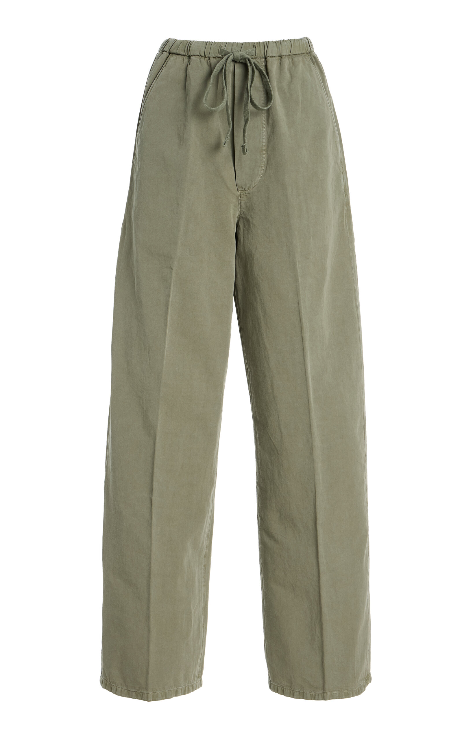 Citizens of Humanity Aurora Cotton-Flax Drawstring Pants - Green
