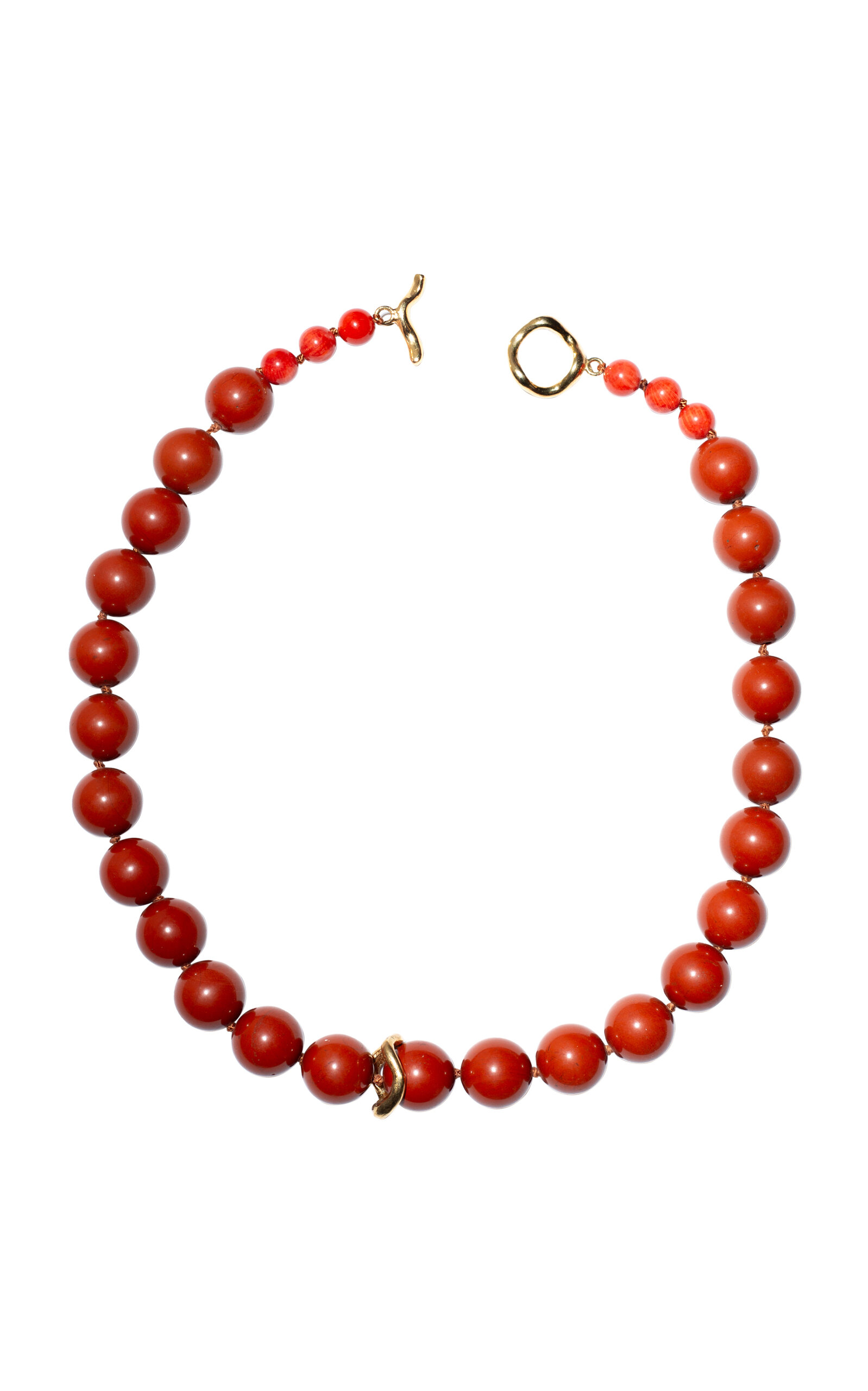 Studio Conchita Raquel Red Jasper And Coral Necklace