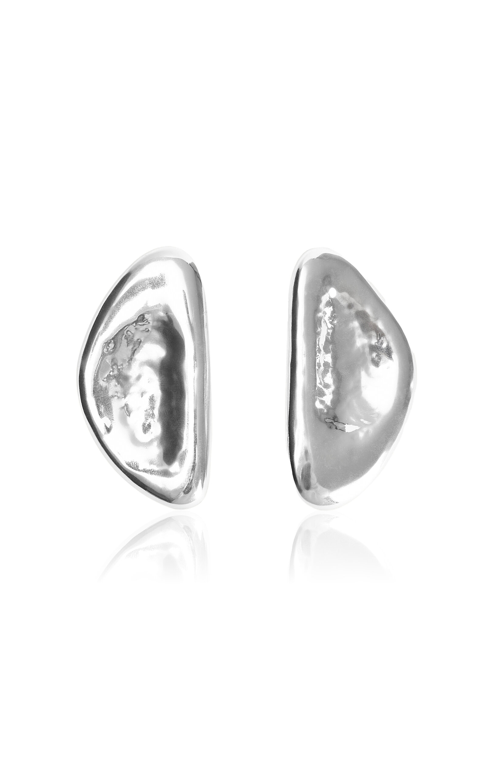 Baobab Niki Silver-plated Sculptural Earrings