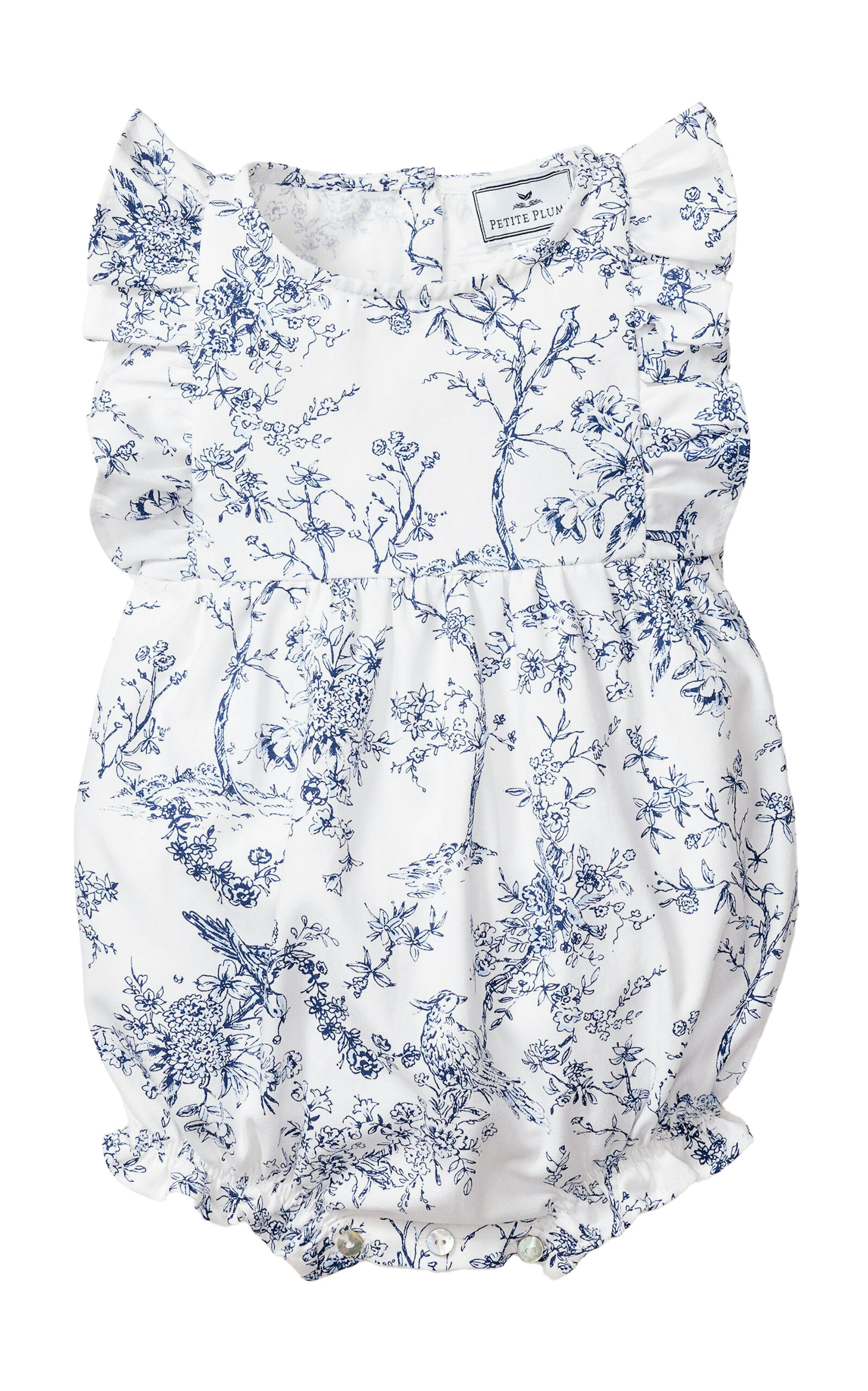 Petite Plume Toile Childrens Ruffled Romper