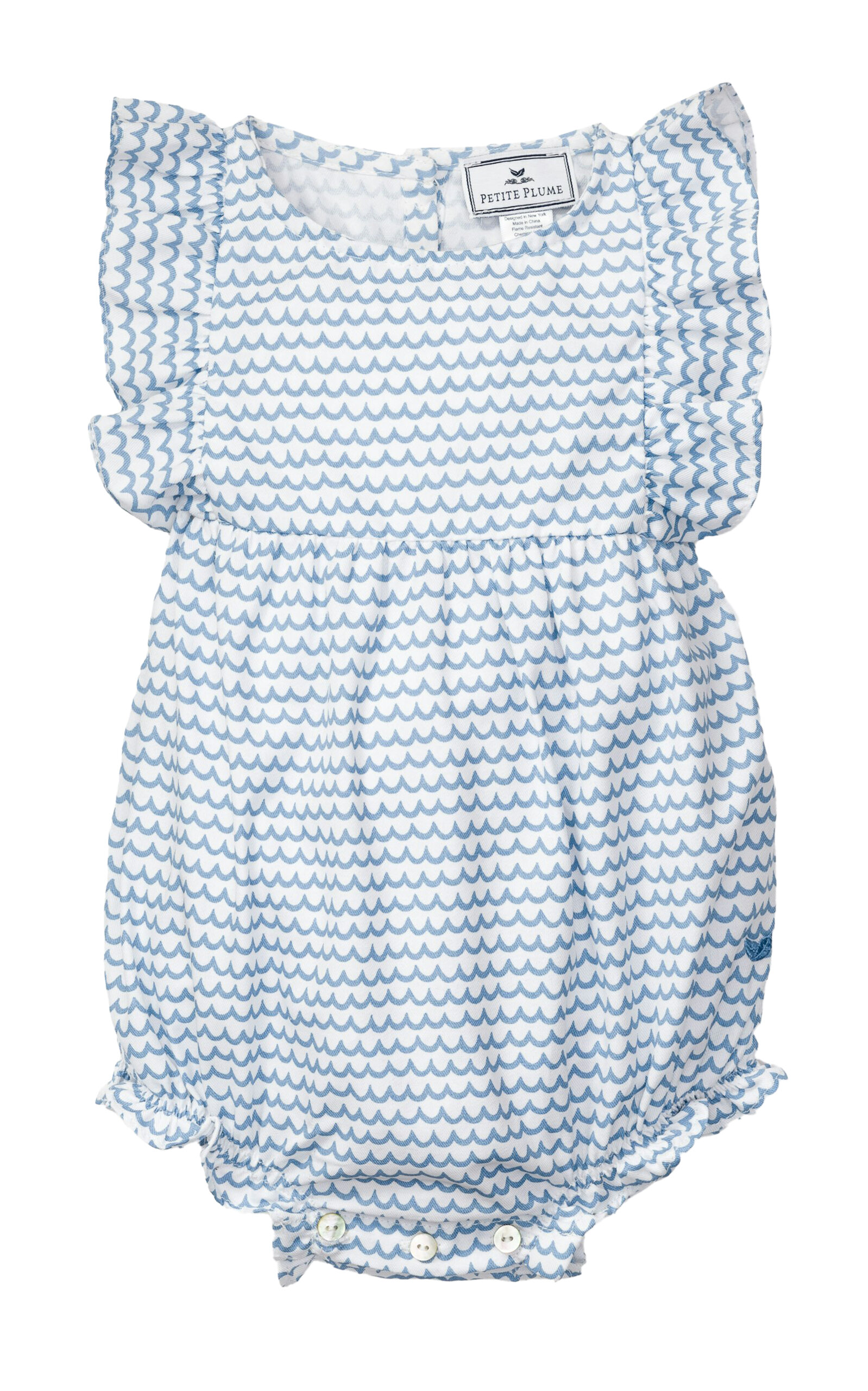 Petite Plume La Mer Ruffled Romper