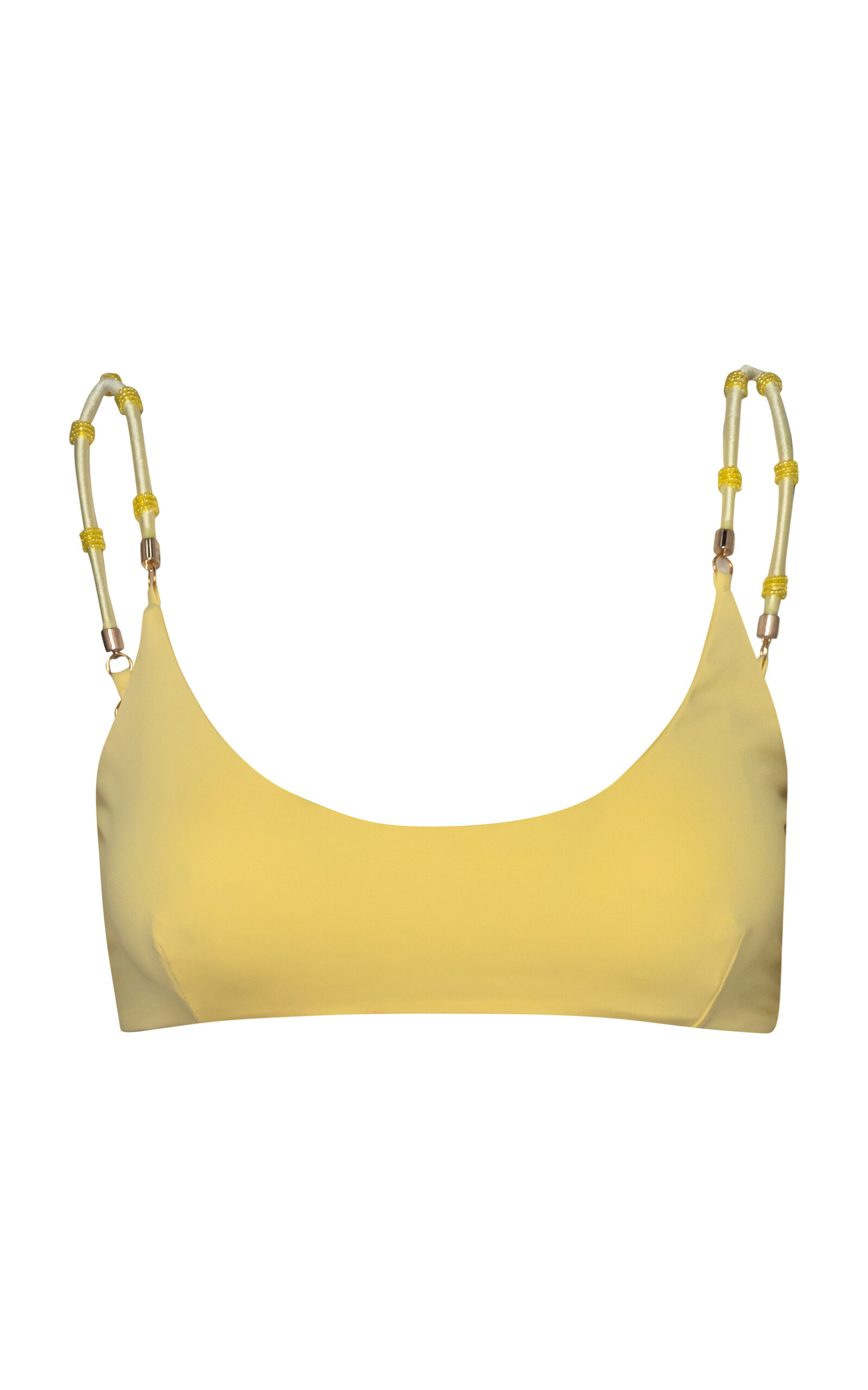 Baobab Itala Embellished Bikini Top In Yellow