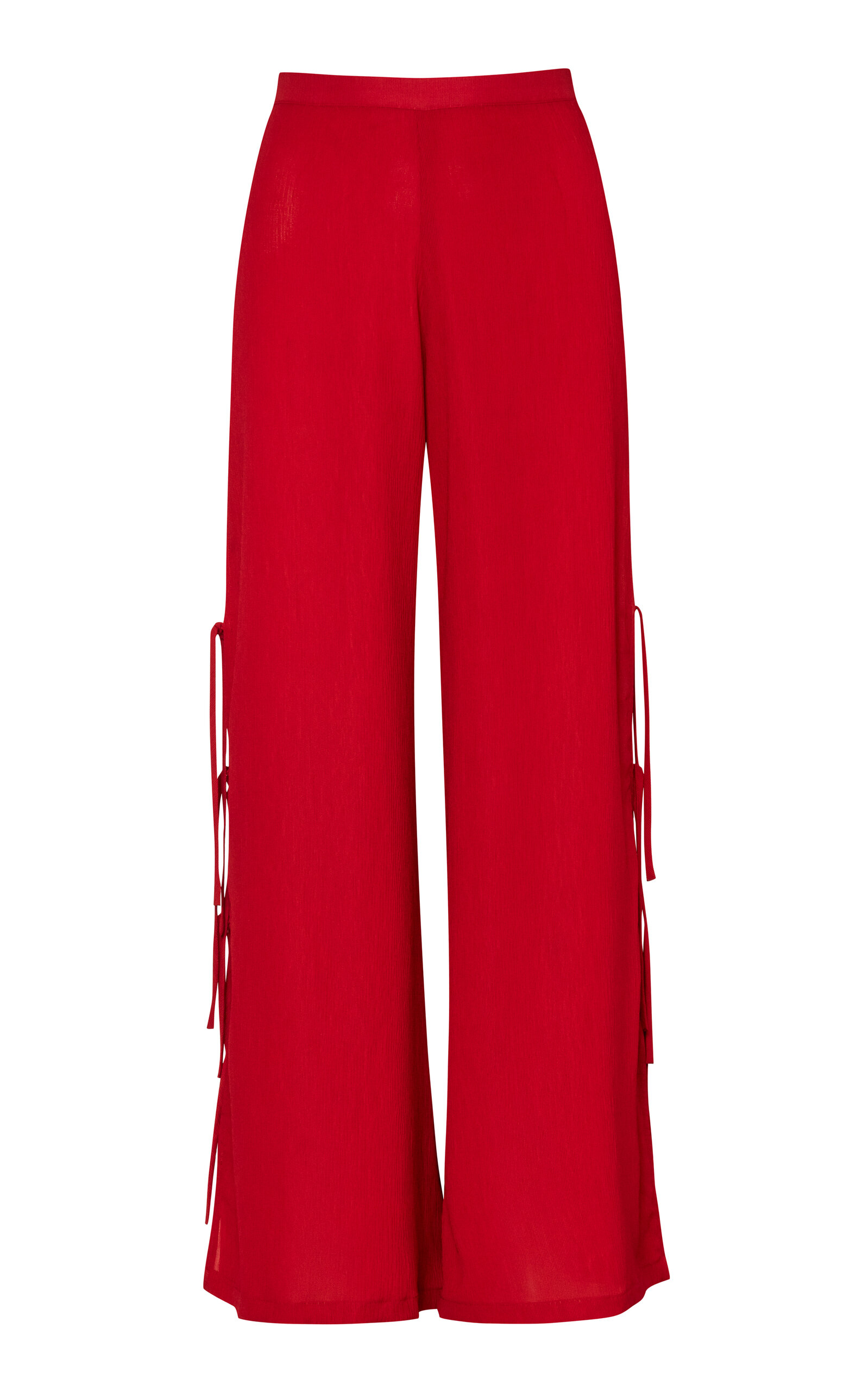 Baobab Parma Side-slit Wide-leg Pants In Red
