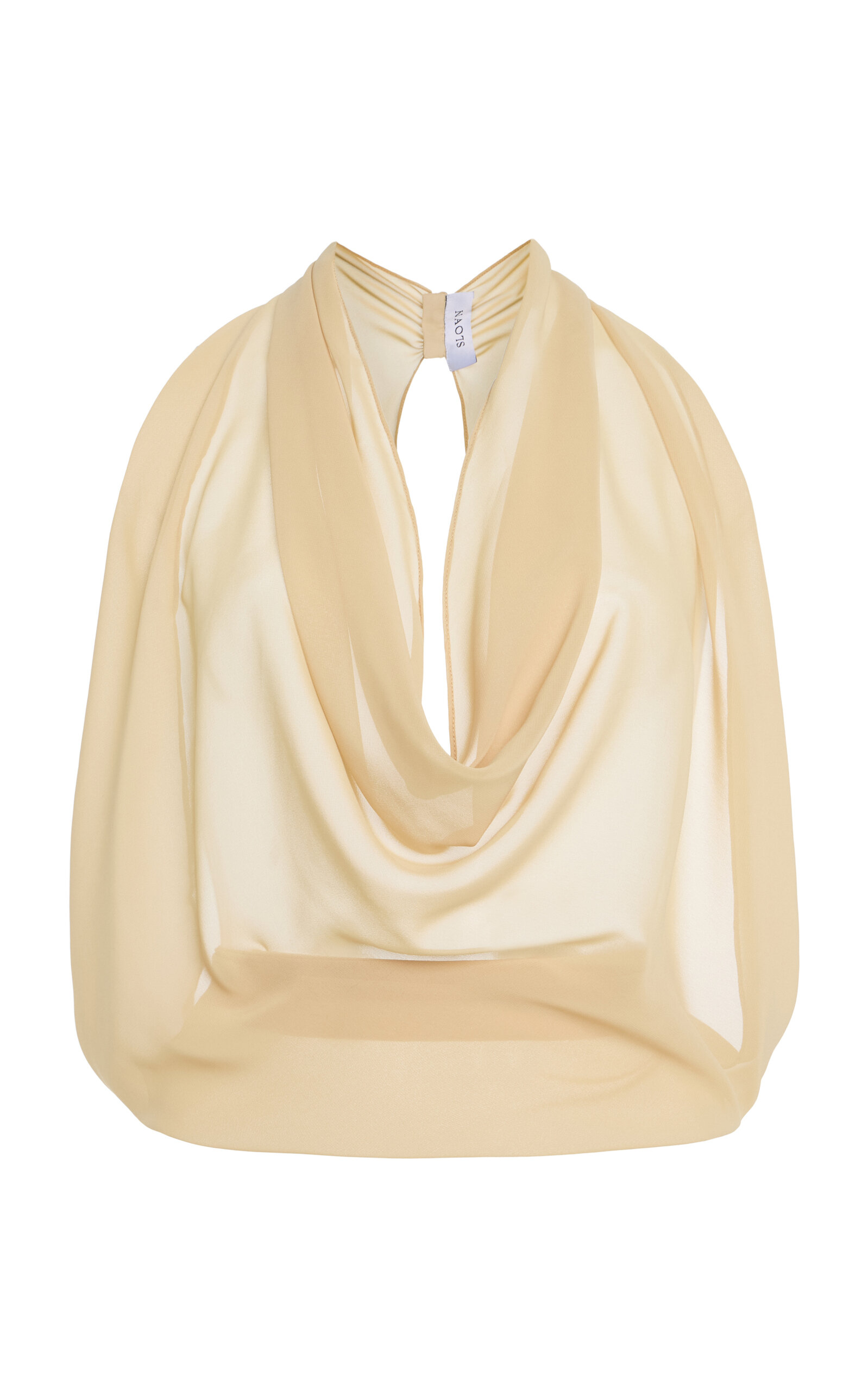 Exclusive Stretch-Crepe Scarf Top