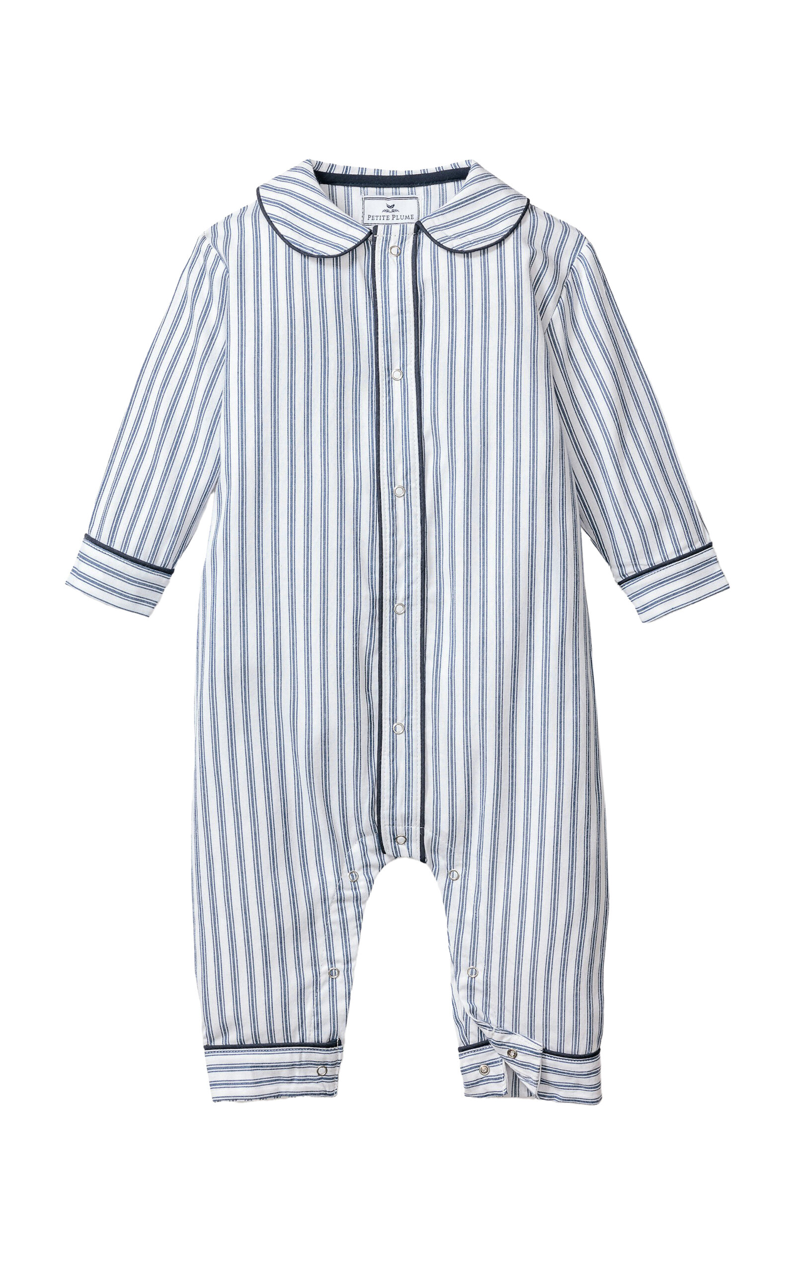 Petite Plume Infants' French Ticking Cambridge Romper