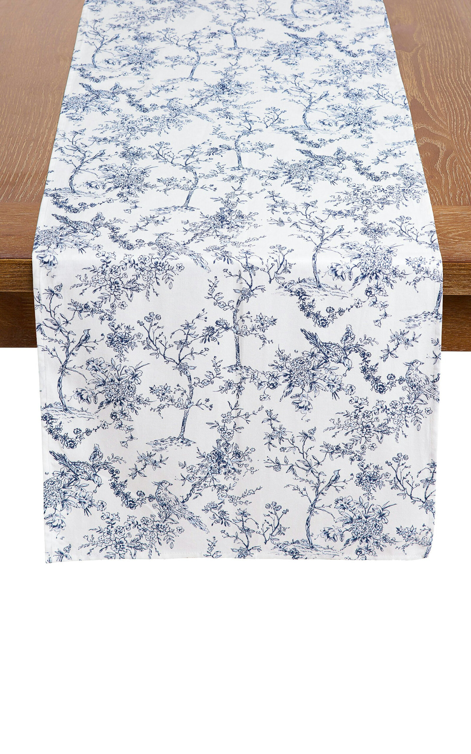Petite Plume Timeless Toile Table Runner - White