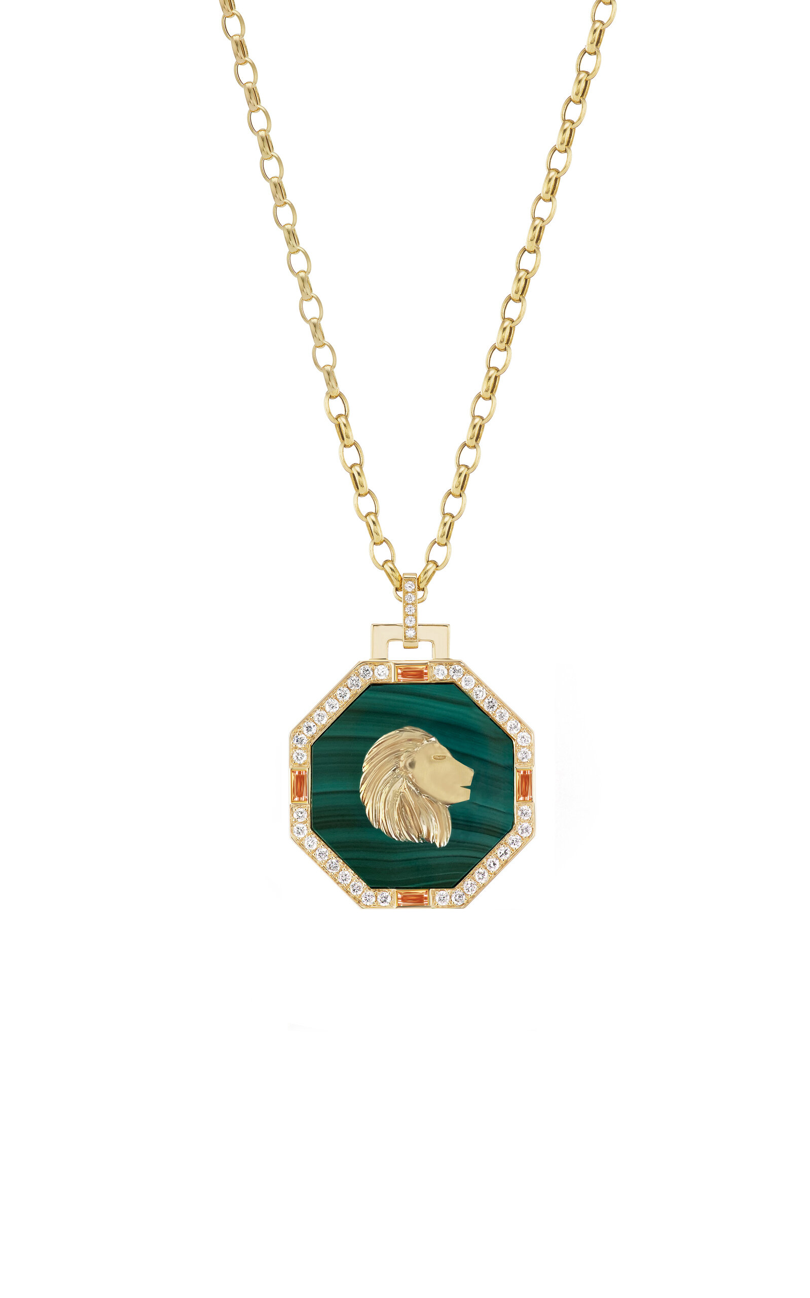 Forza 18K Yellow Gold Malacite Necklace