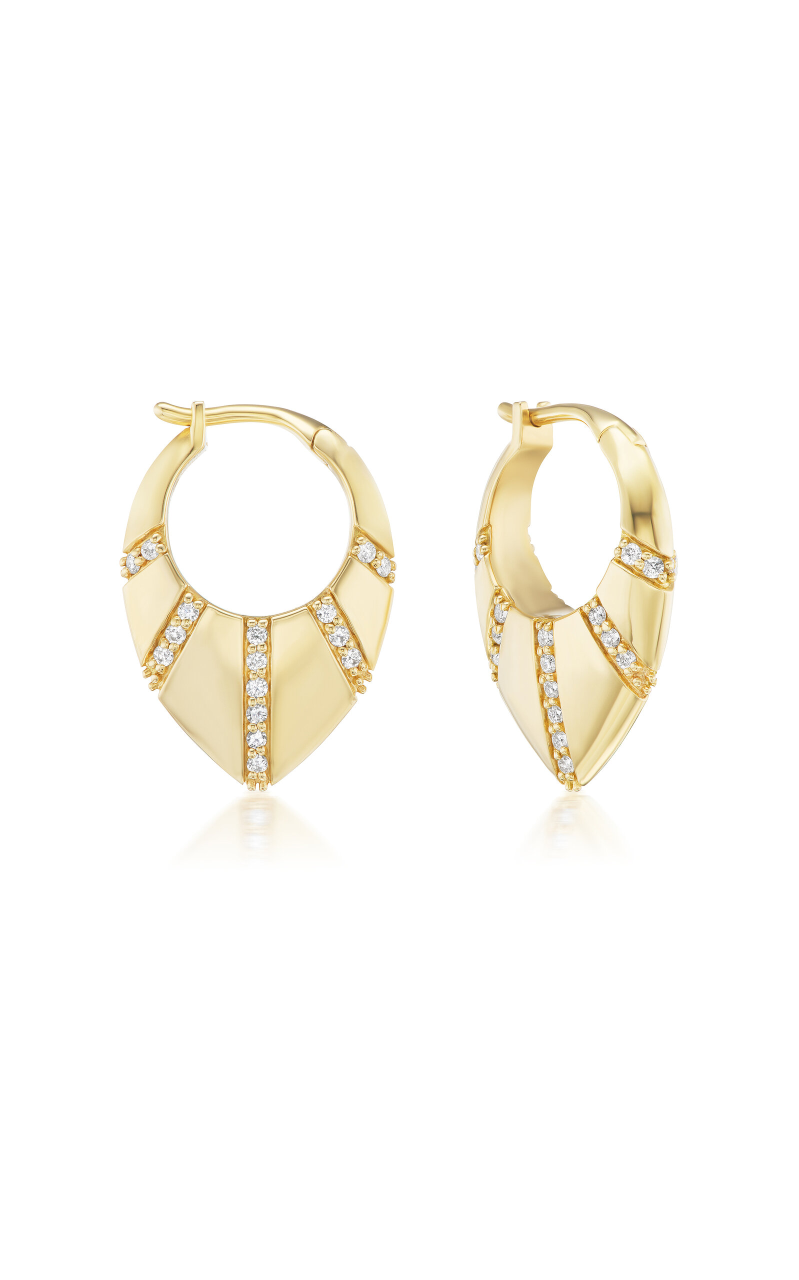 Stardust 18K Yellow Gold Diamond Huggie Earrings