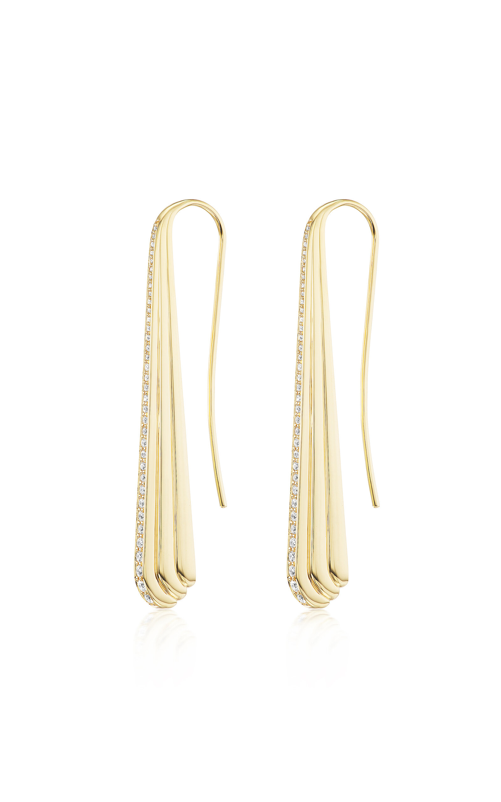Ziggy 18K Yellow Gold Diamond Earrings