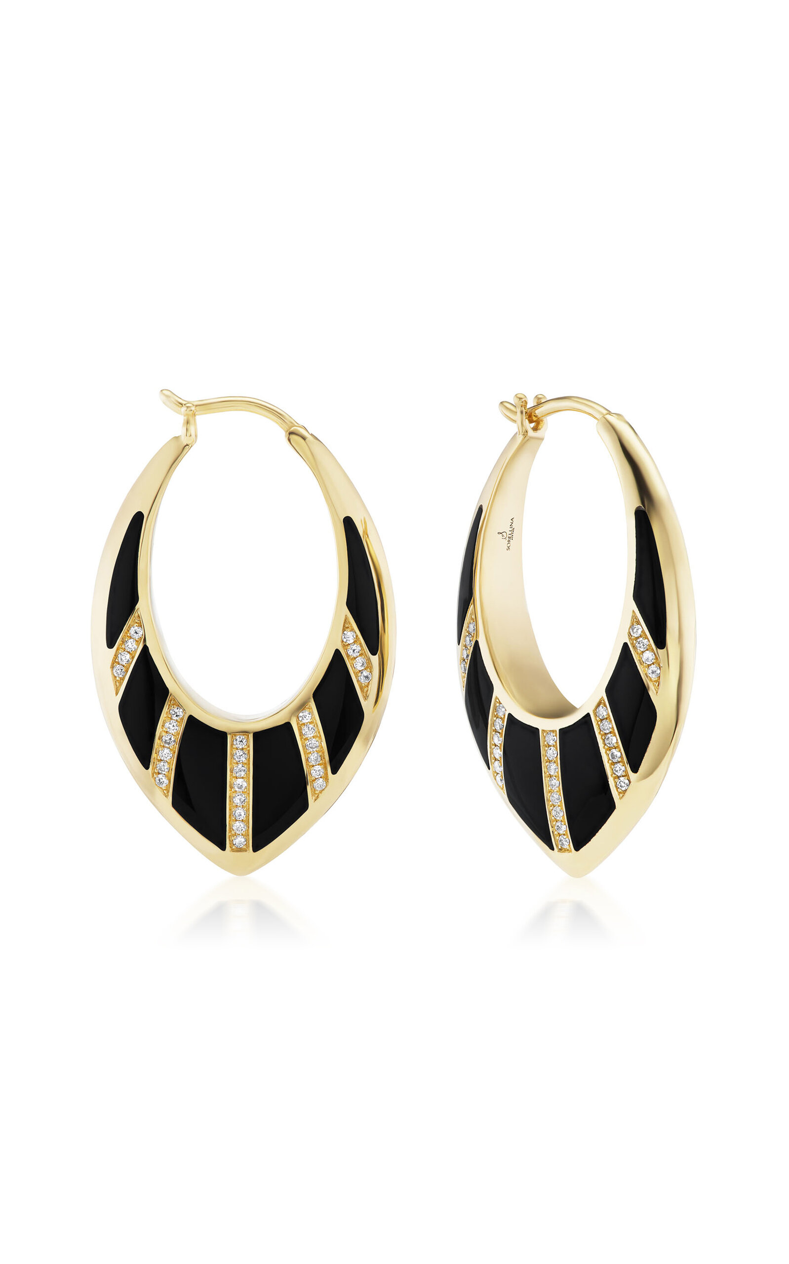 Stardust Hoop 18K Yellow Gold Diamond Earrings