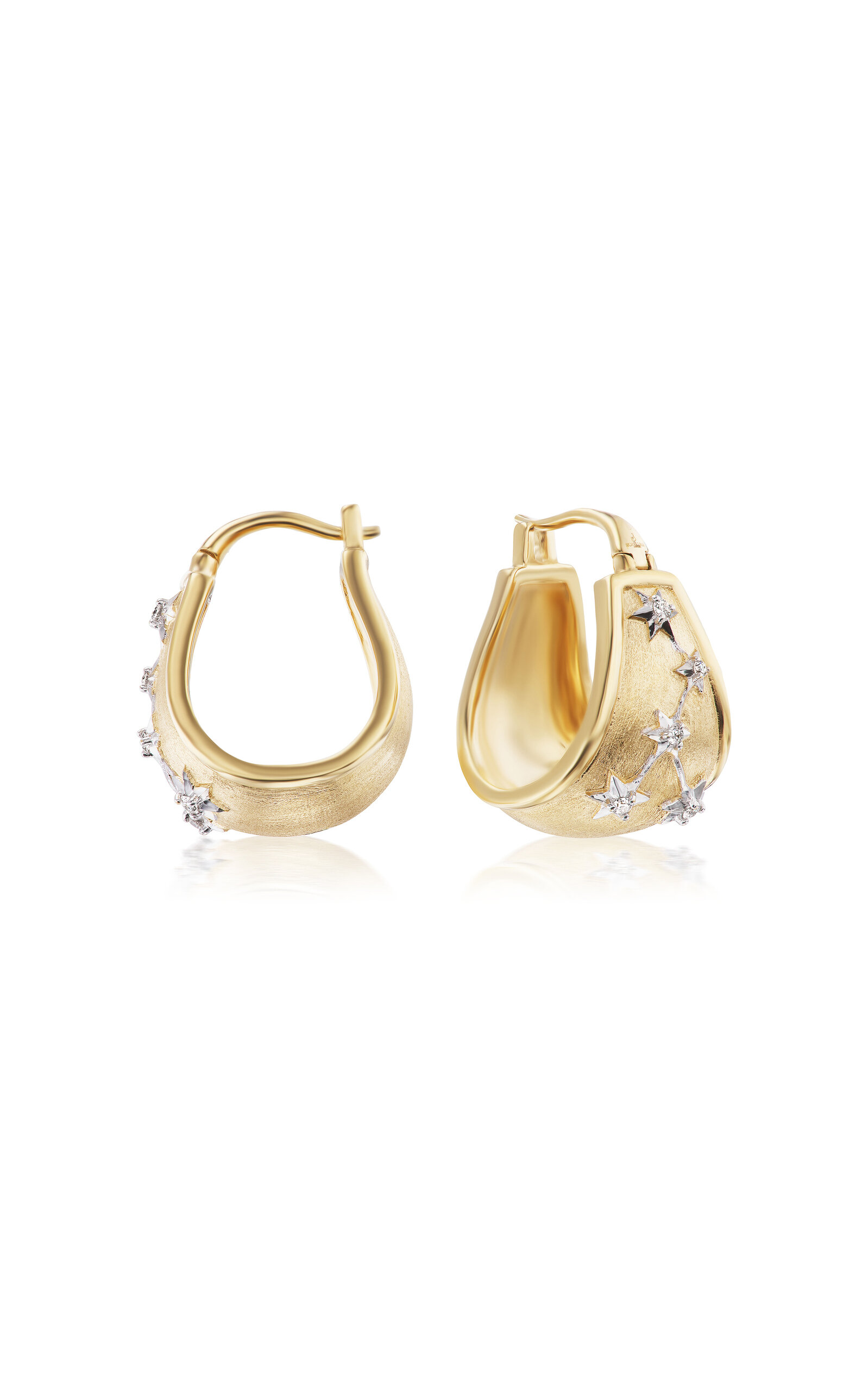 Constellation 18K Yellow Gold Diamond Hoop Earrings