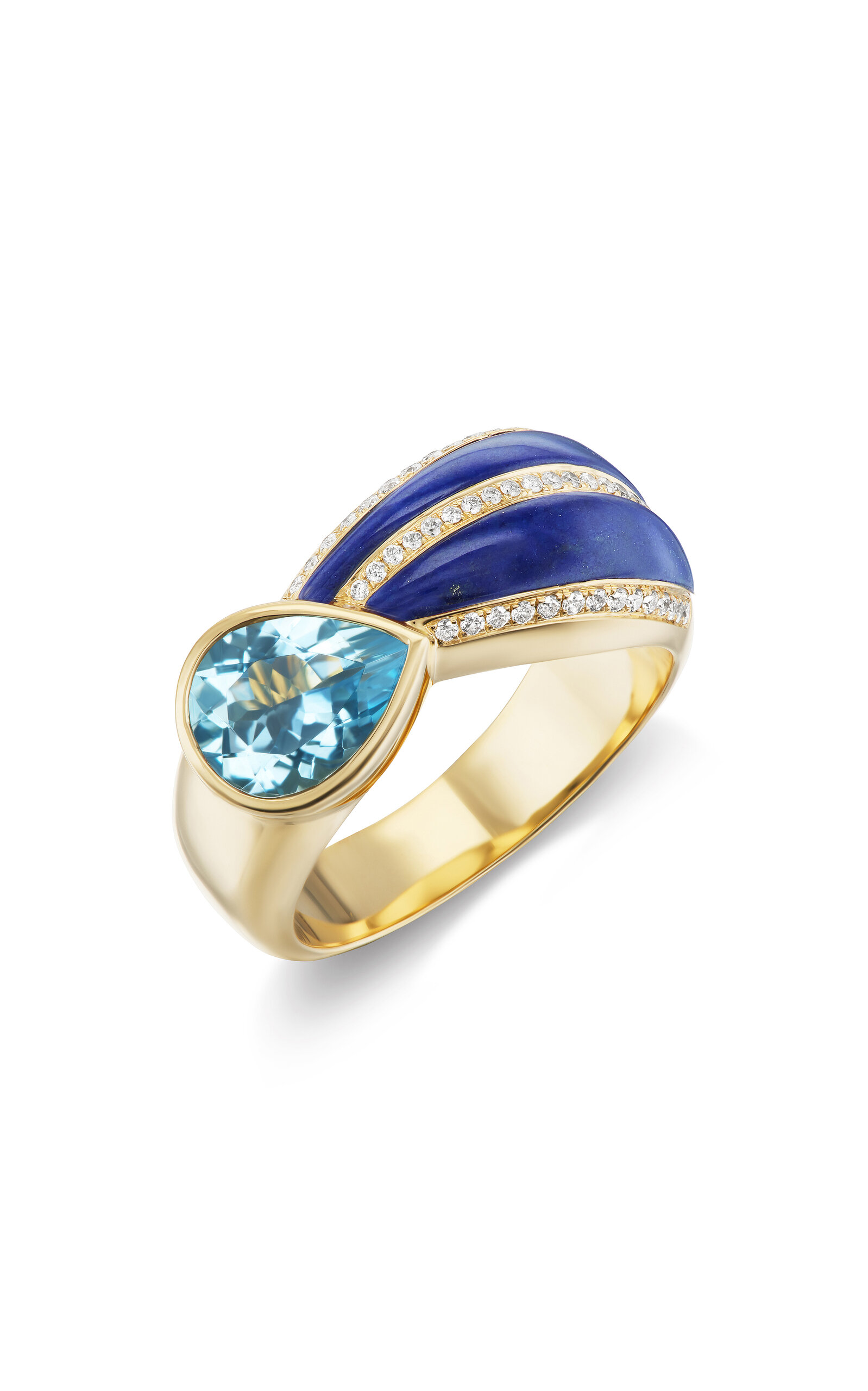 Stardust 18K Yellow Gold Lapis Ring