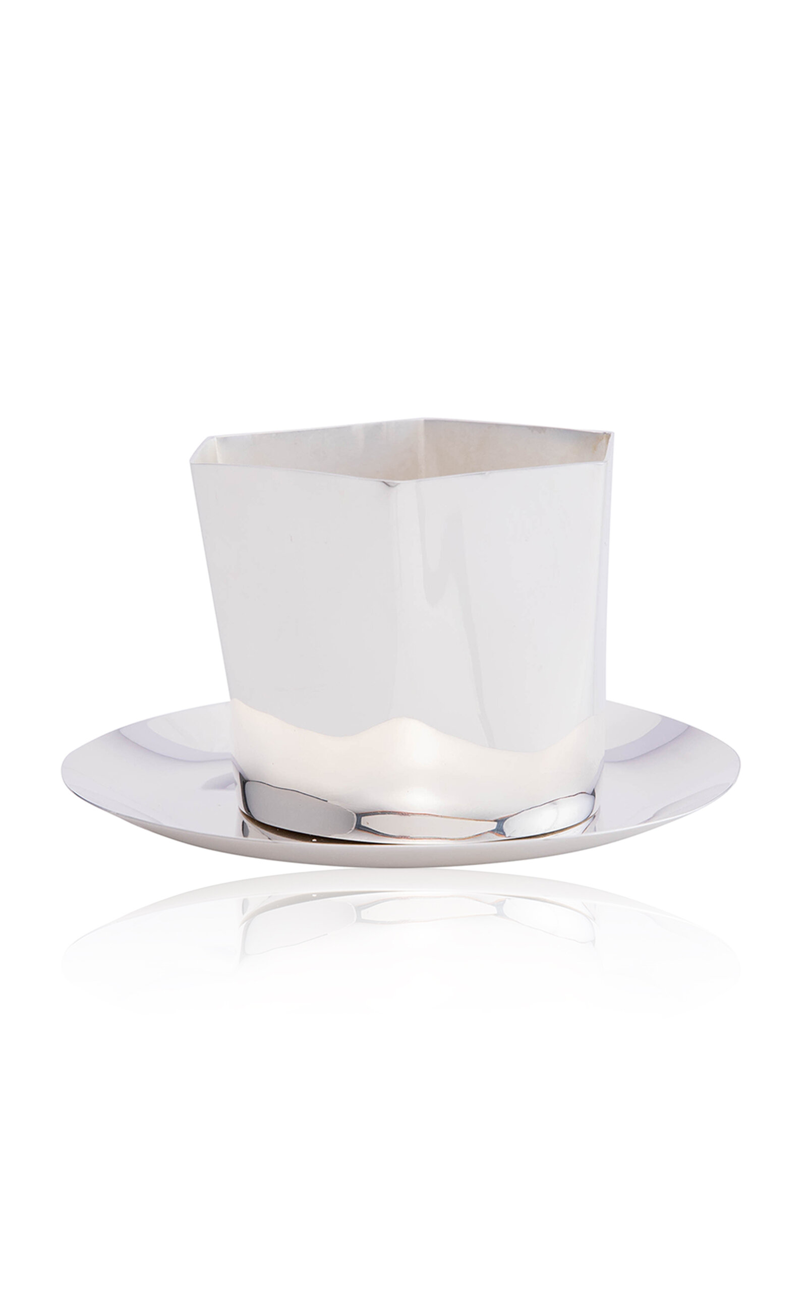 Esencial Hogar Hexagon Silver-plated Nut Bowl & Saucer