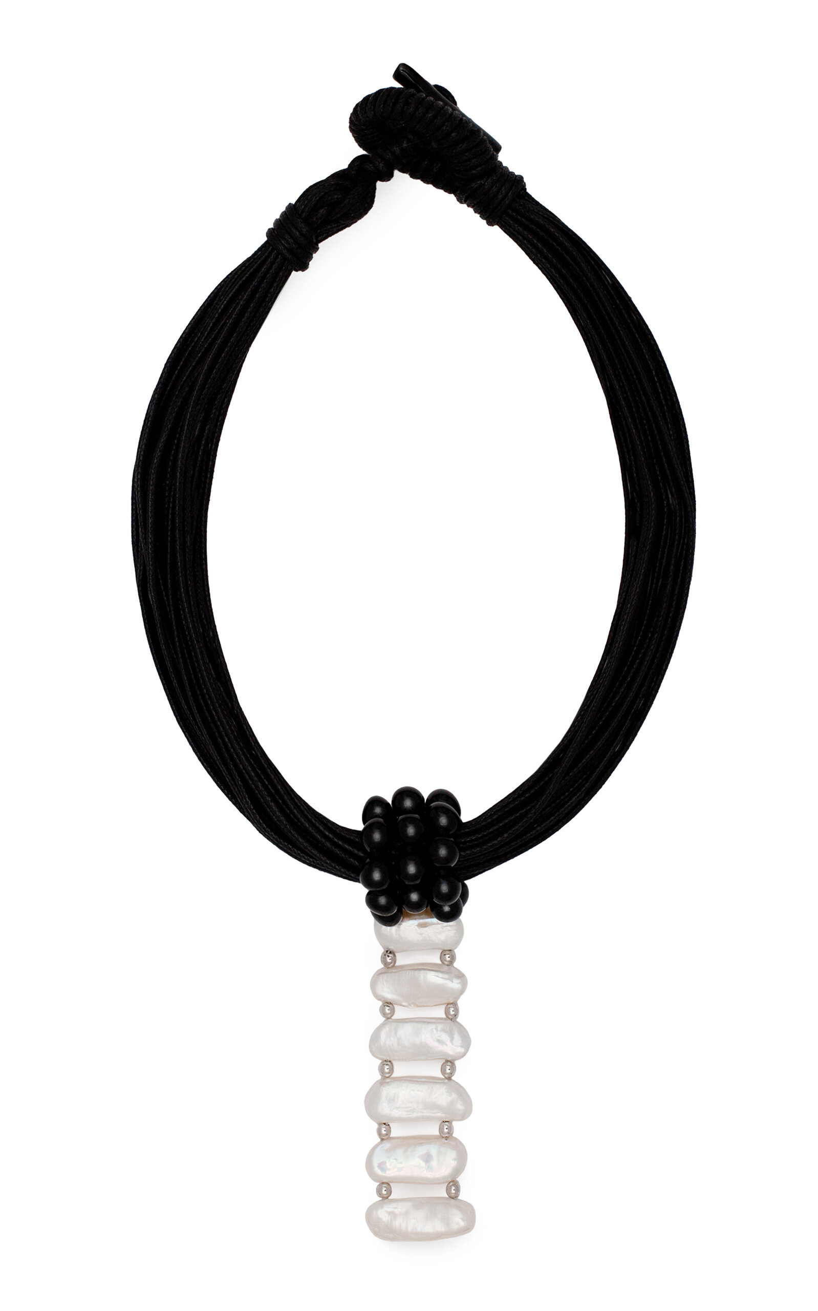 Le Sundial Pearls Drop Pendant Necklace