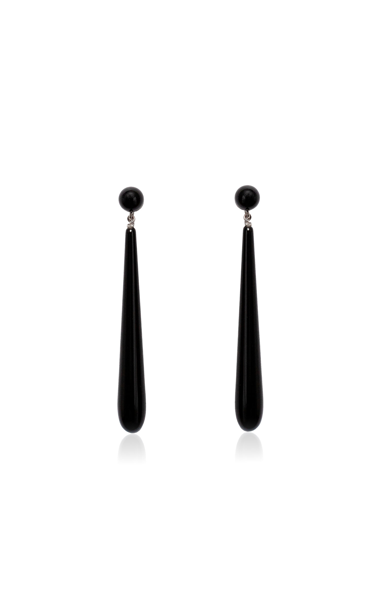 Le Sundial Drop Onyx Earrings