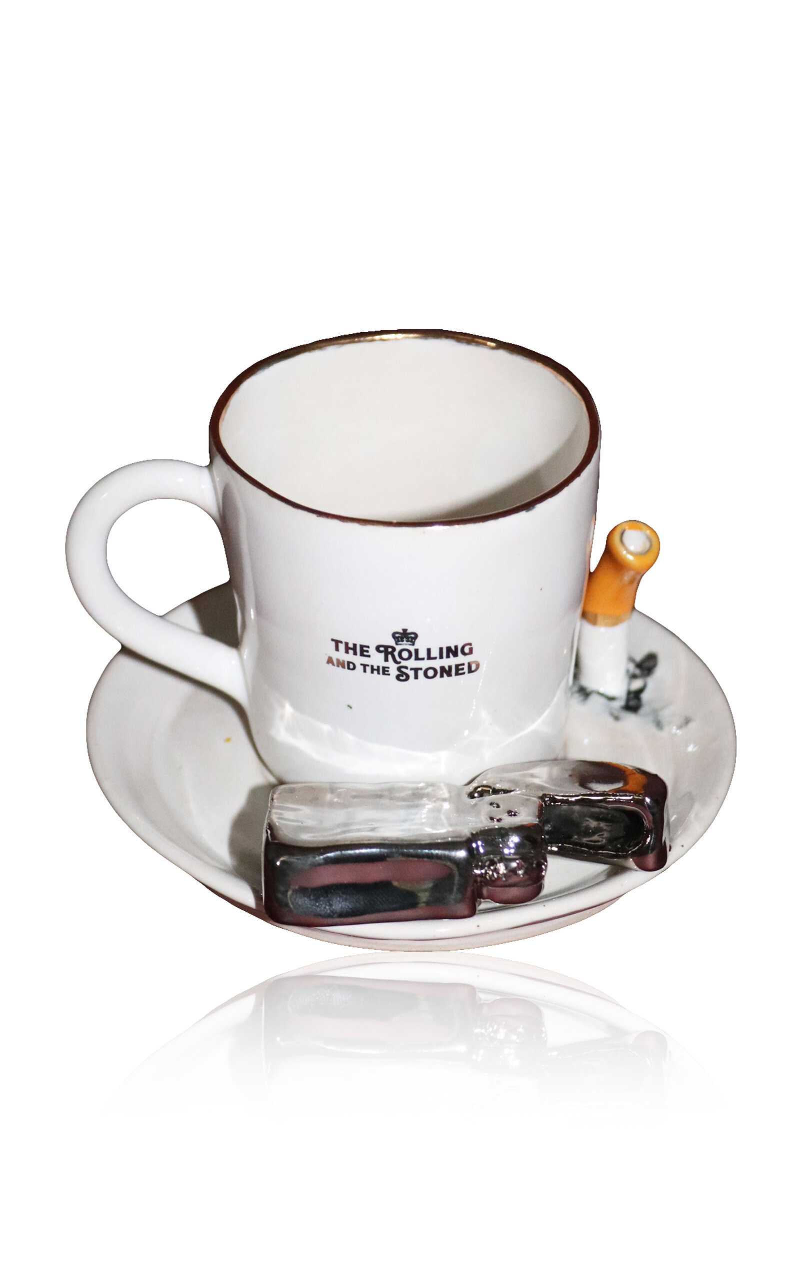 The Rolling And The Stoned Light Me Up Zippo (exclusive) Espresso Cup & Saucer