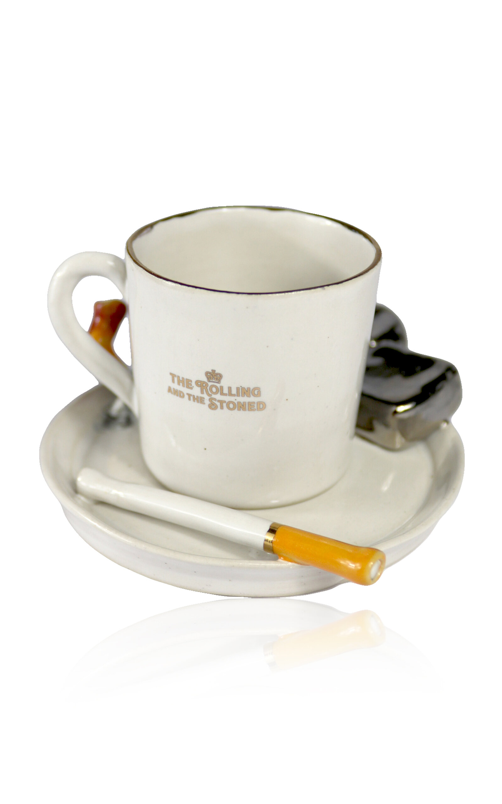 The Rolling And The Stoned Unlit Zippo (exclusive) Espresso Cup & Saucer