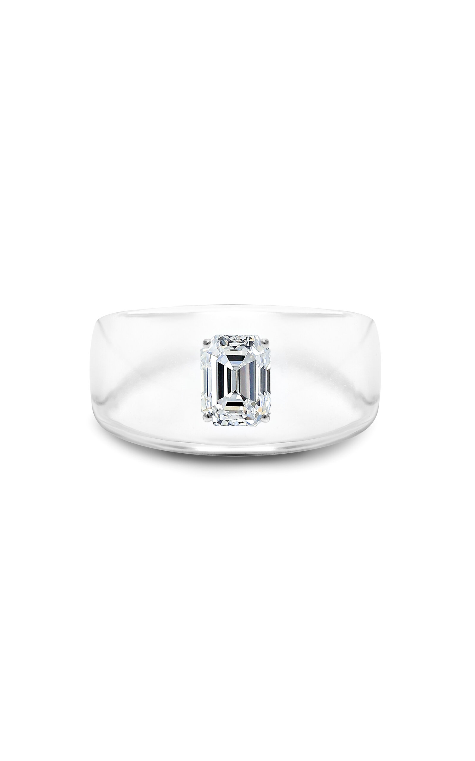Solo For Diamonds Transparent Bio Resin Ring With 1.08ct White Lab Grown Diamond