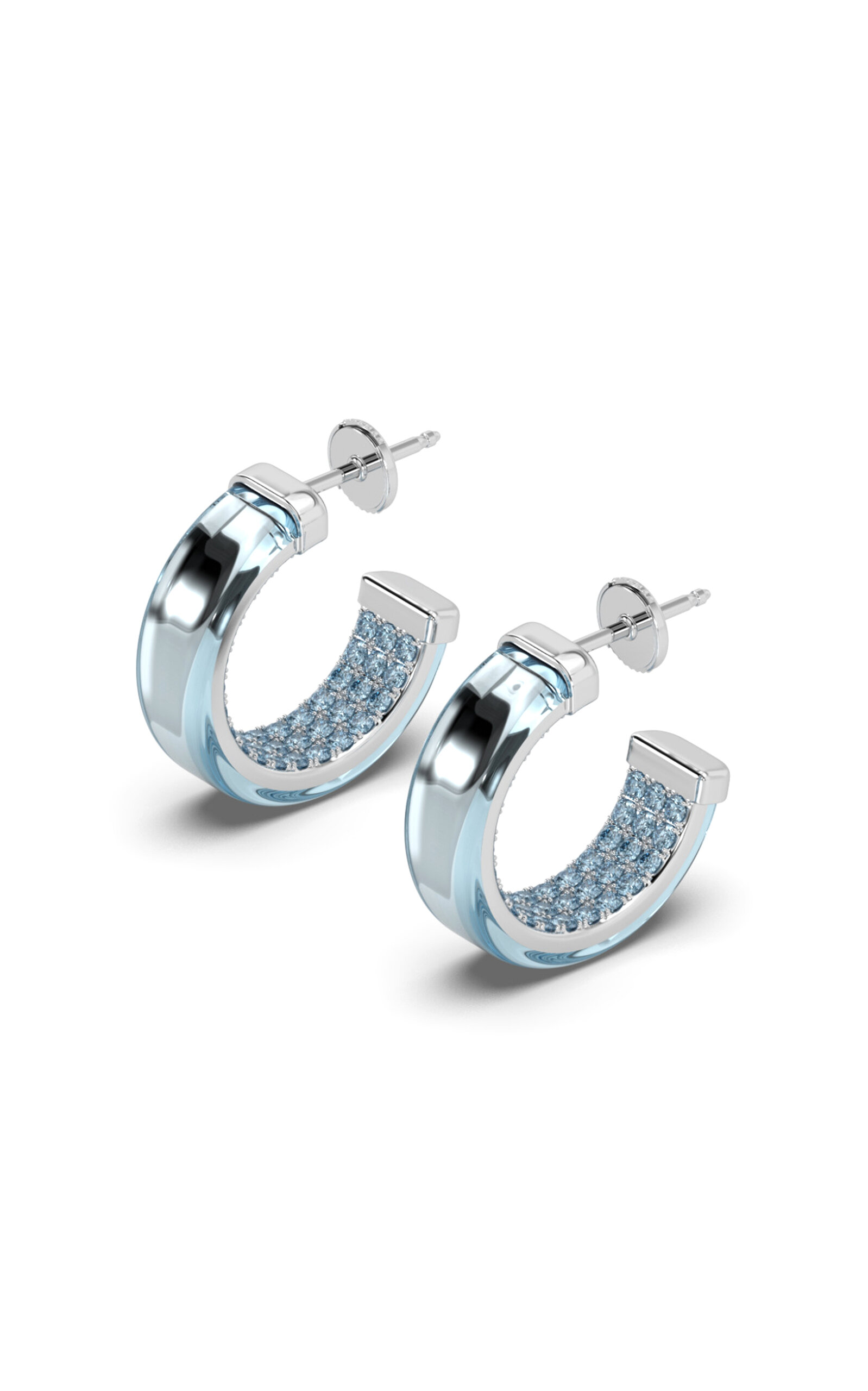 Solo For Diamonds Bio Resin Blue Earrings