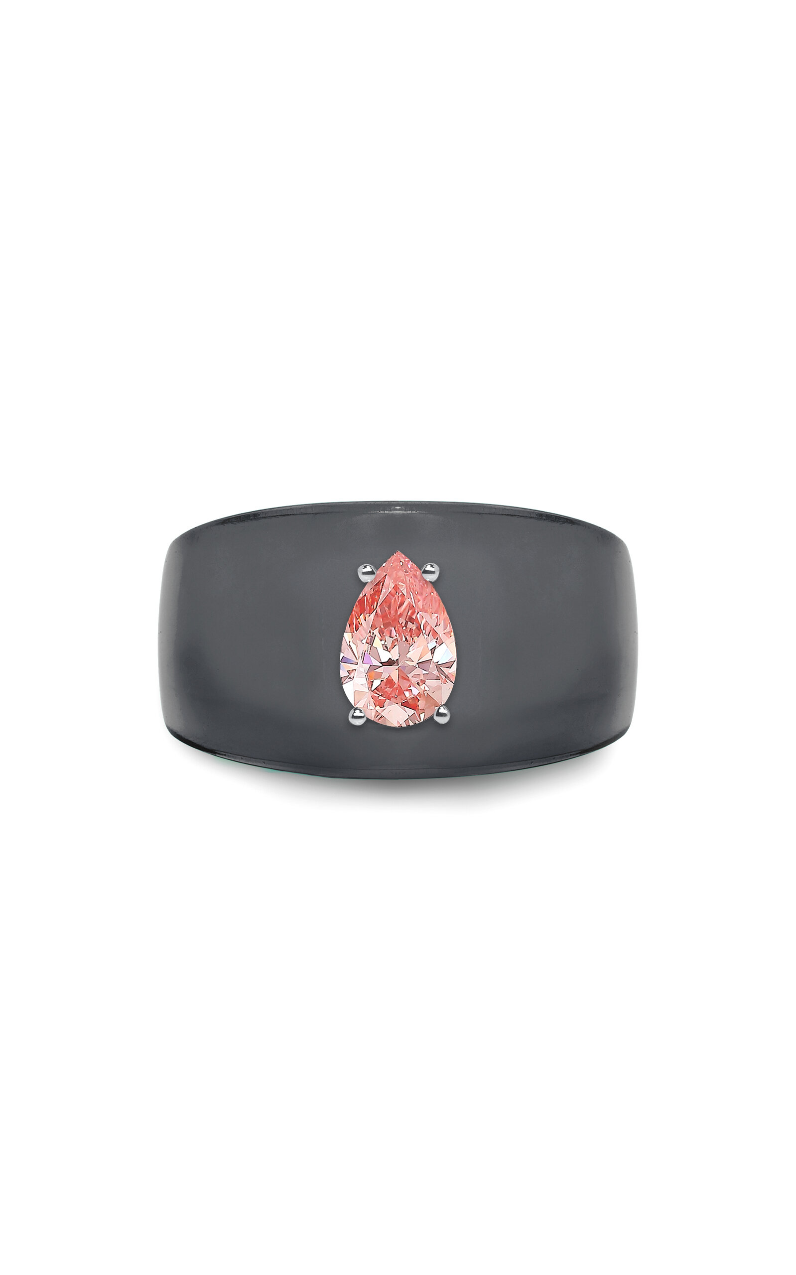 Solo For Diamonds Gray Bio Resin Ring With 1.02ct Pink Lab Grown Diamond