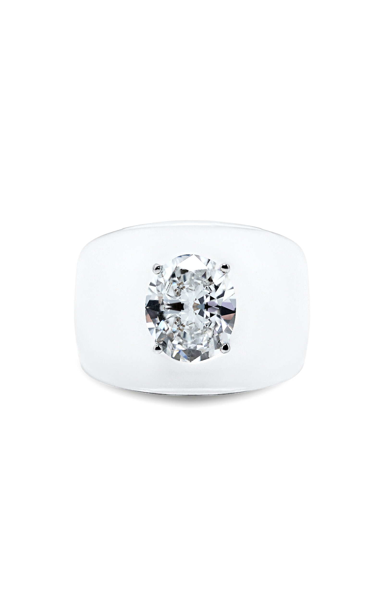 Solo For Diamonds Transparent Bio Resin Ring With 1.68ct White Lab Grown Diamond