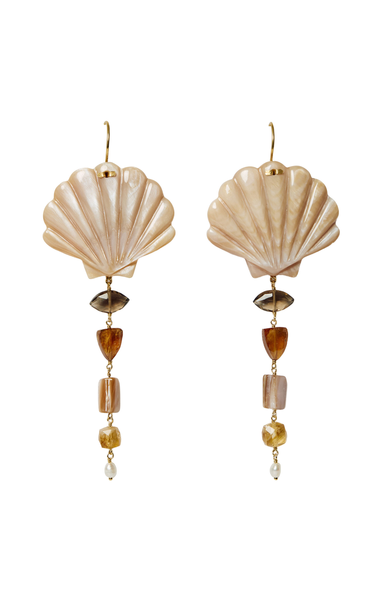 Chan Luu Scallop Earrings - Pink - OS - Moda Operandi - Women's Jewelry And Watches
