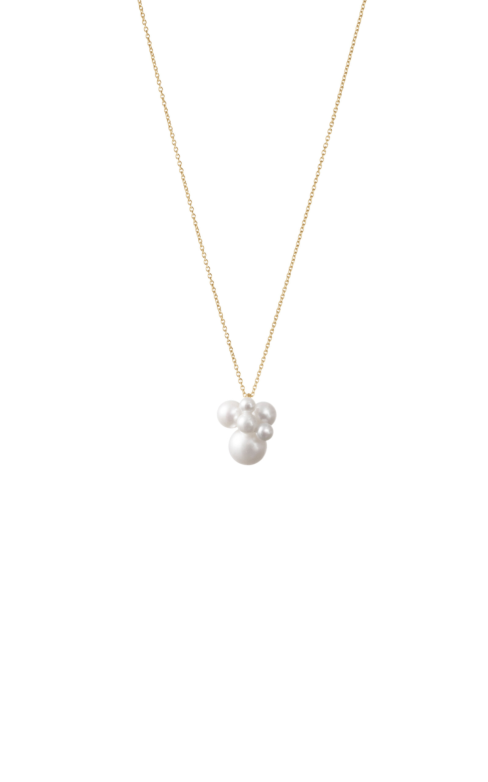 Bisou Simple 14K Yellow Gold Pearl Necklace