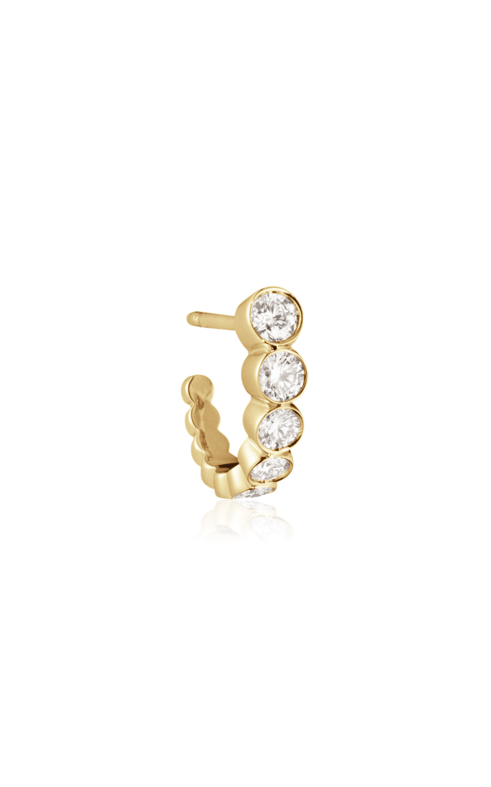 Sophie Bille Brahe Petite Boucle Ensemble 18k Yellow Gold Diamond Earrings In Gold