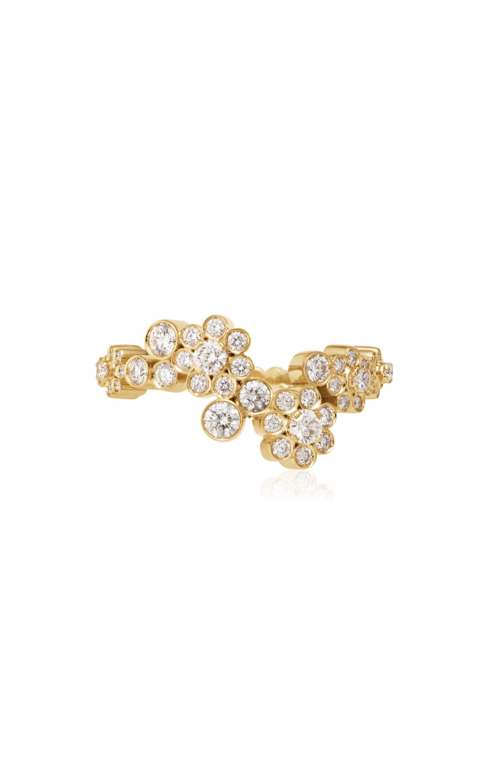 Sophie Bille Brahe Yellow Gold And Diamond Fleur Splash Ring In Gold