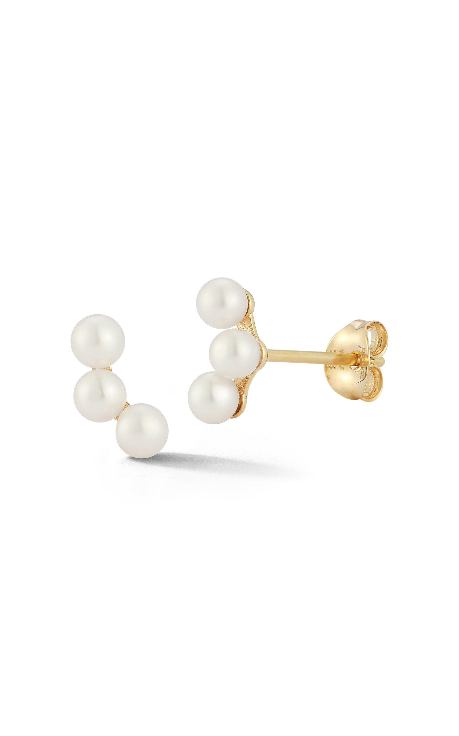 Mateo - 14K Yellow Gold Pearl Earrings - White - OS - Moda Operandi - Gifts For Her
