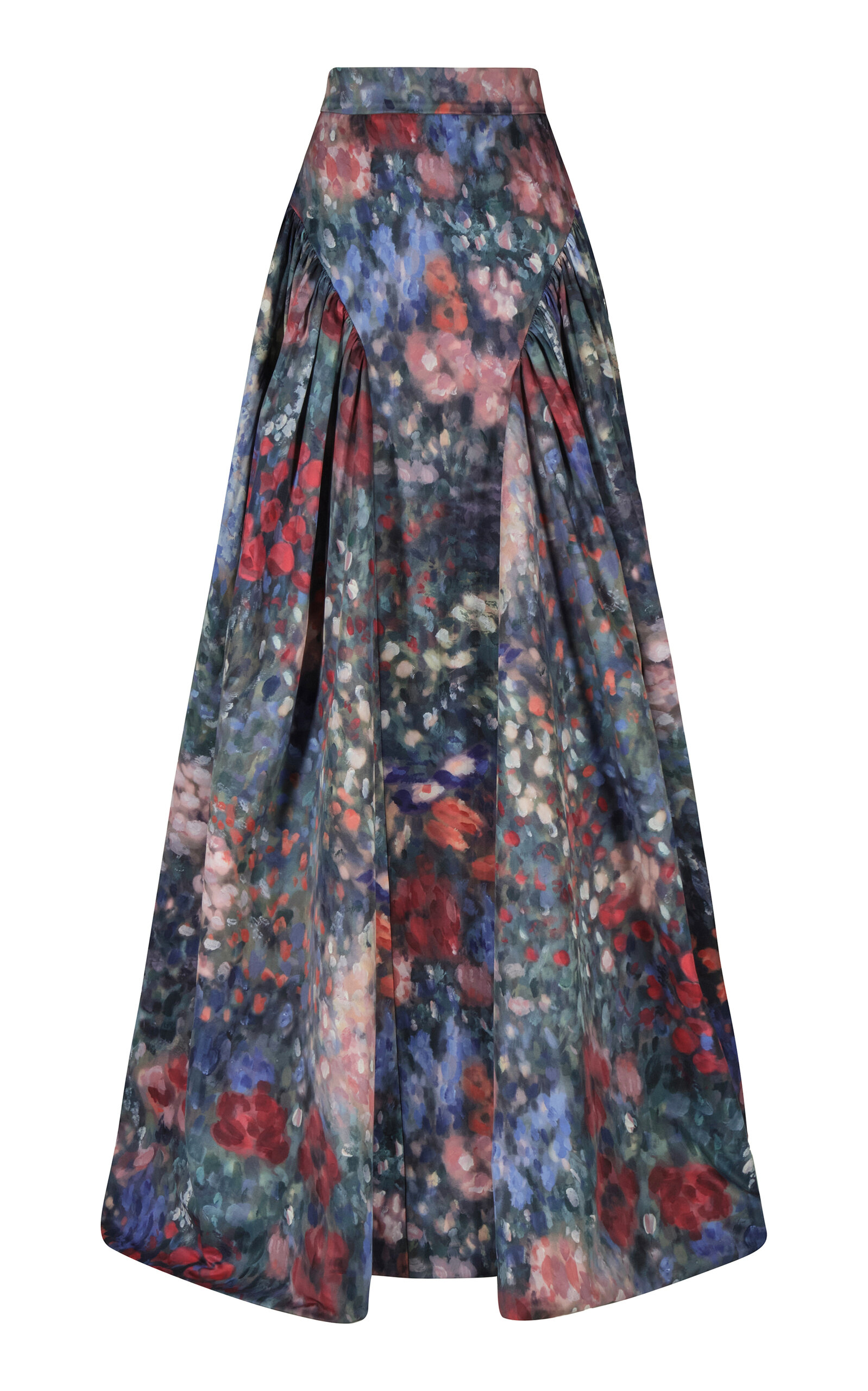MARIA ELENA VILLAMIL BEGONIA PRINTED MAXI SKIRT